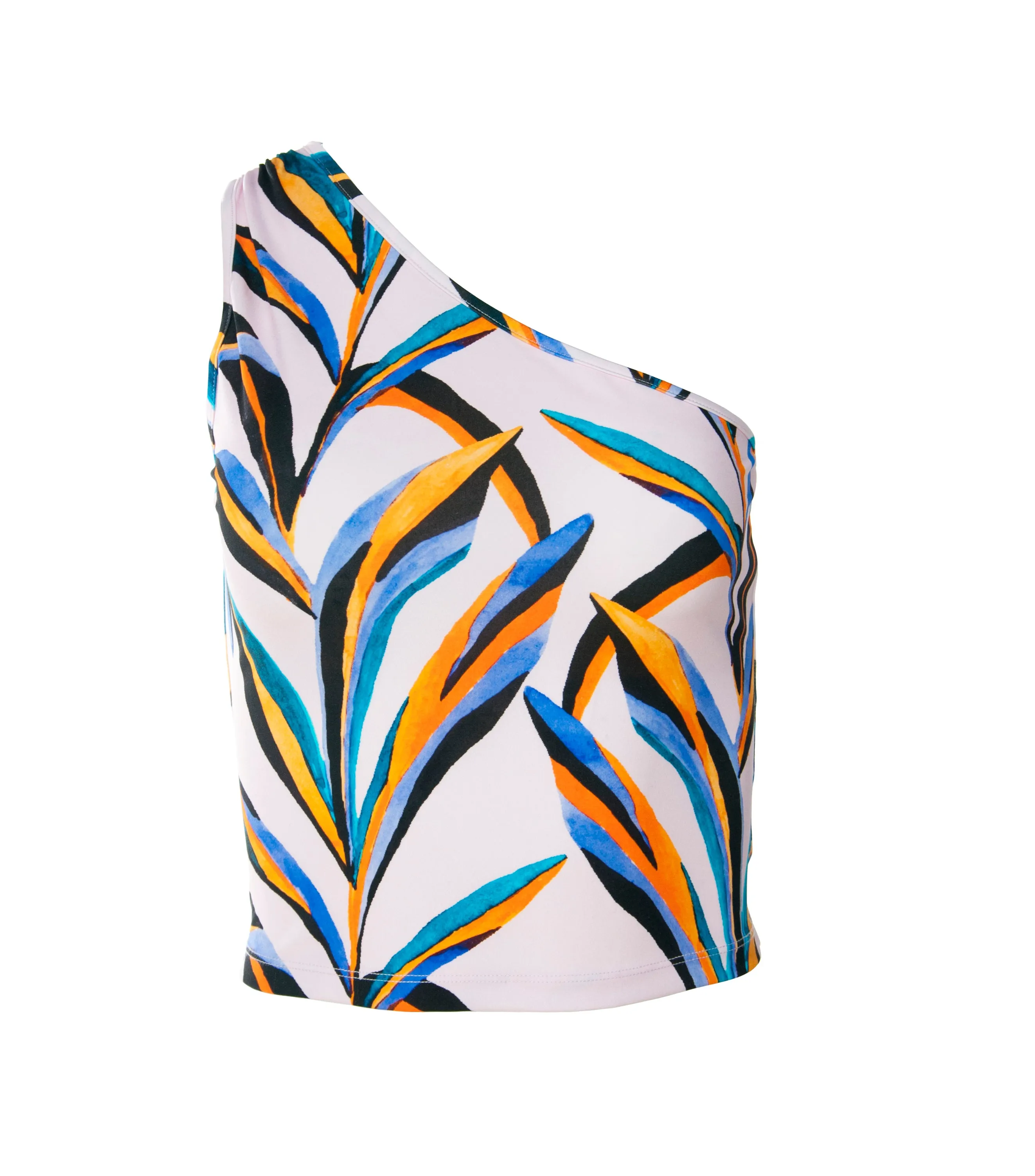 Palm Print One Shoulder Crop Top sold by Hilary Macmillan product image thumbnail 5