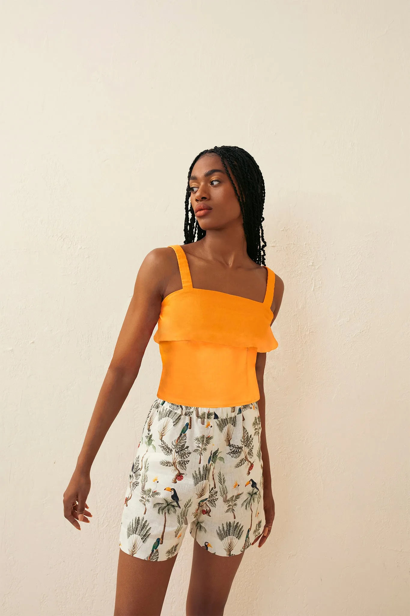 Orange Linen Fabric sold by Hilary Macmillan product image thumbnail 2