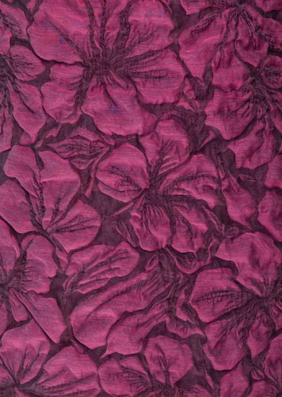 3D purple organza style fabric made by Hilary Macmillan