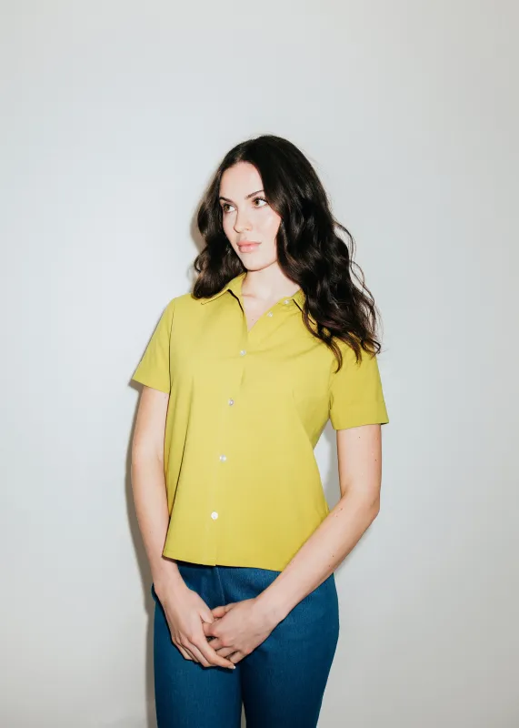 Rolled Short Sleeve Blouse made by Hilary Macmillan