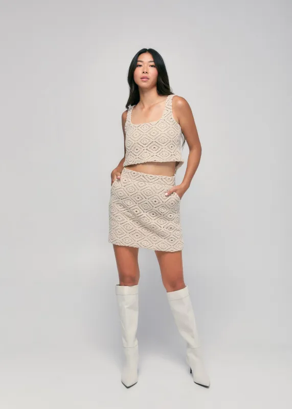 Crochet Mini Skirt sold by Hilary Macmillan