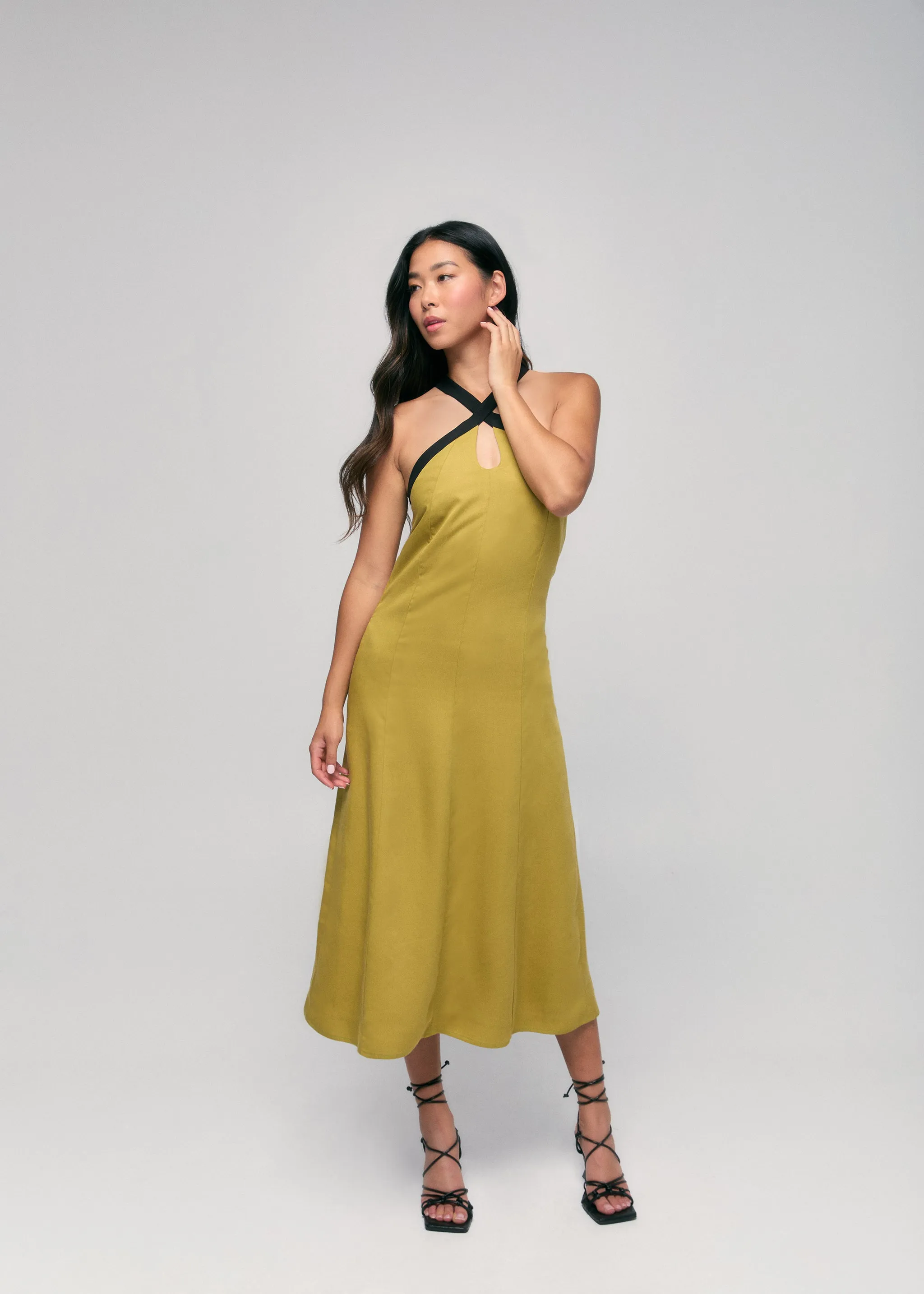 Halter Contrast Dress sold by Hilary Macmillan product image thumbnail 2