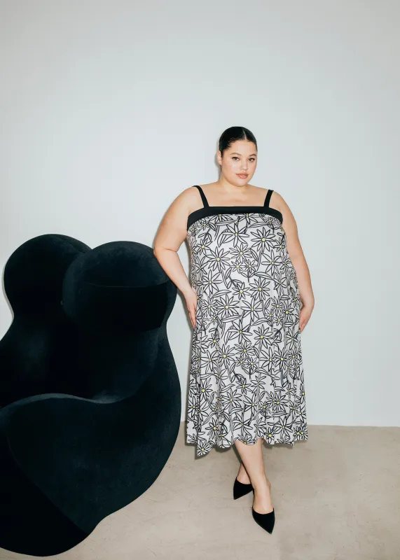 Contrast Daisy Dress sold by Hilary Macmillan