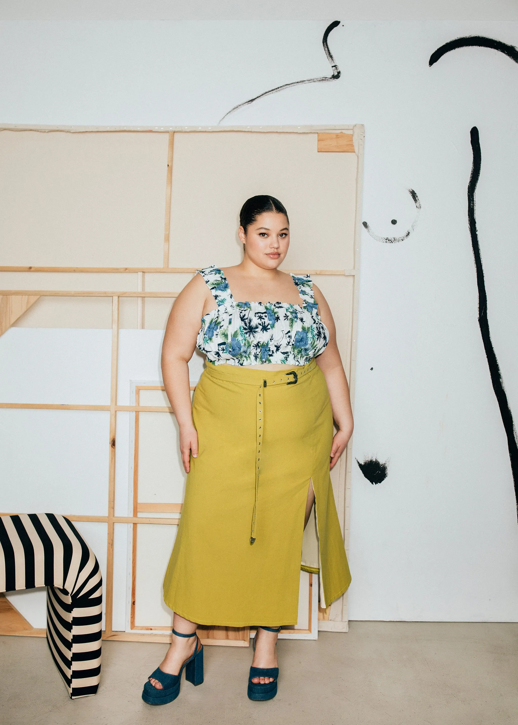 Belted Midi Skirt sold by Hilary Macmillan product image thumbnail 2