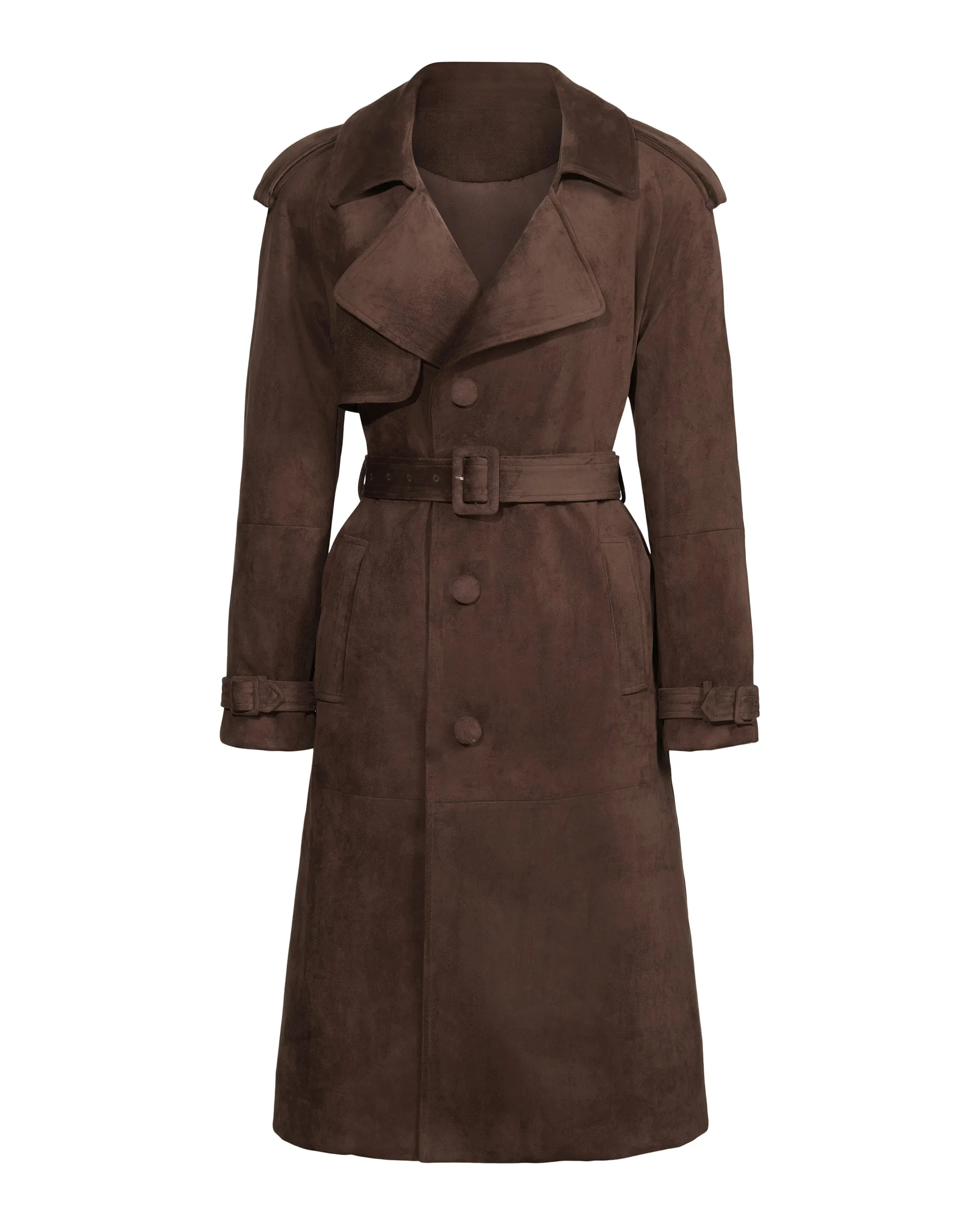 Brown Suede Trench Coat sold by Hilary Macmillan product image thumbnail 2