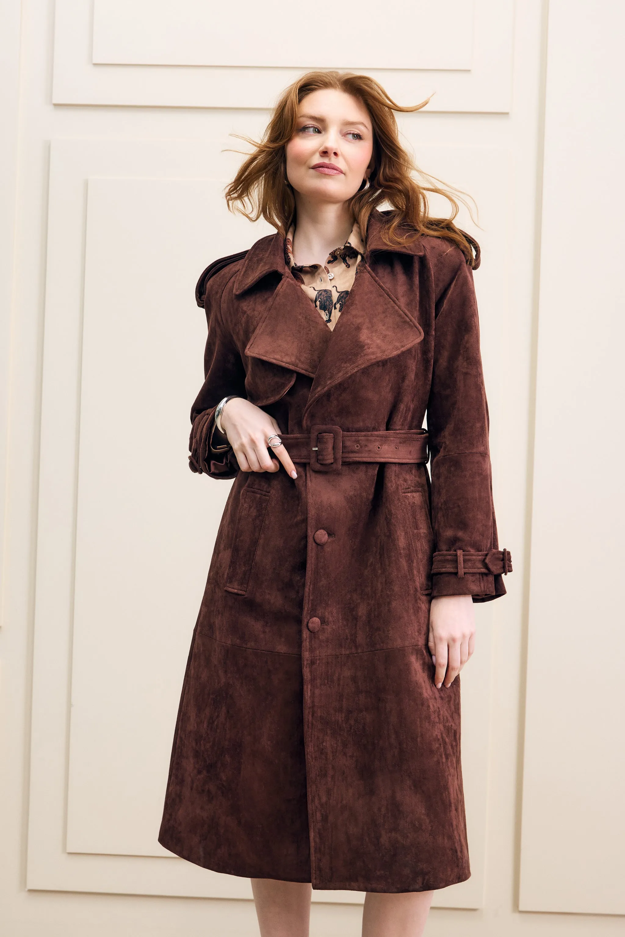 Brown Suede Trench Coat sold by Hilary Macmillan