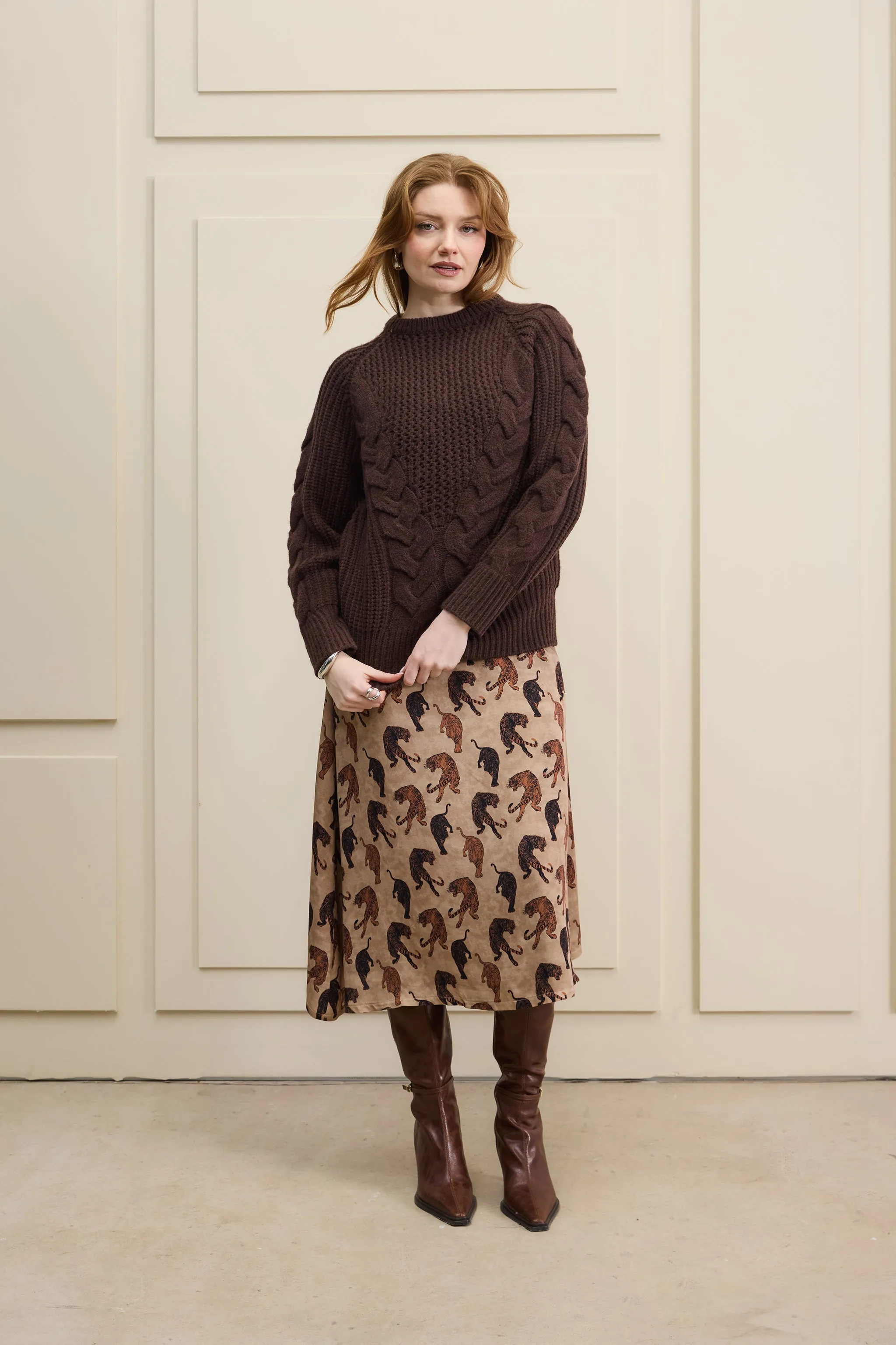 Tiger Print Midi Skirt sold by Hilary Macmillan product image thumbnail 5