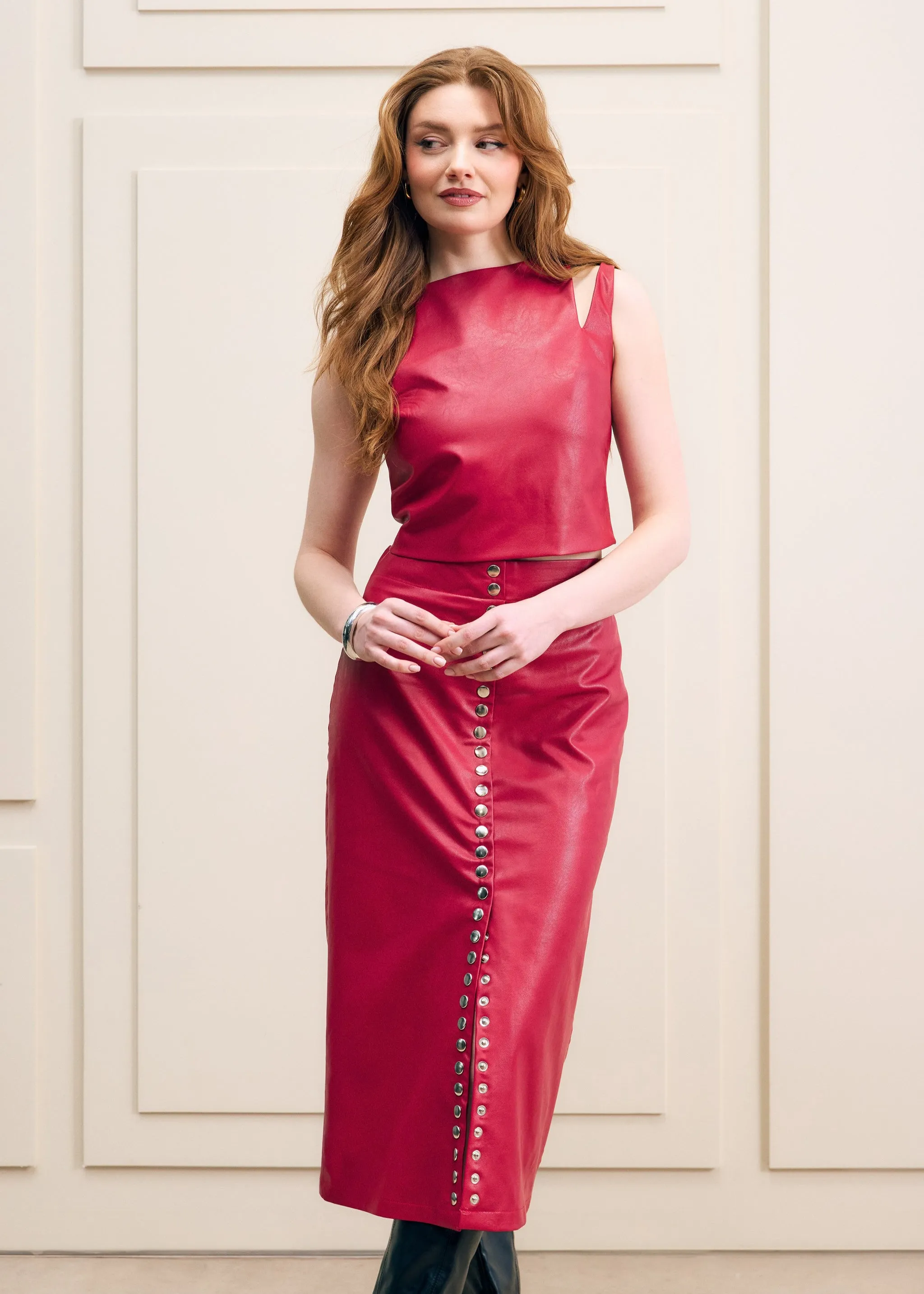 Cut-Out 'Leather' Top sold by Hilary Macmillan