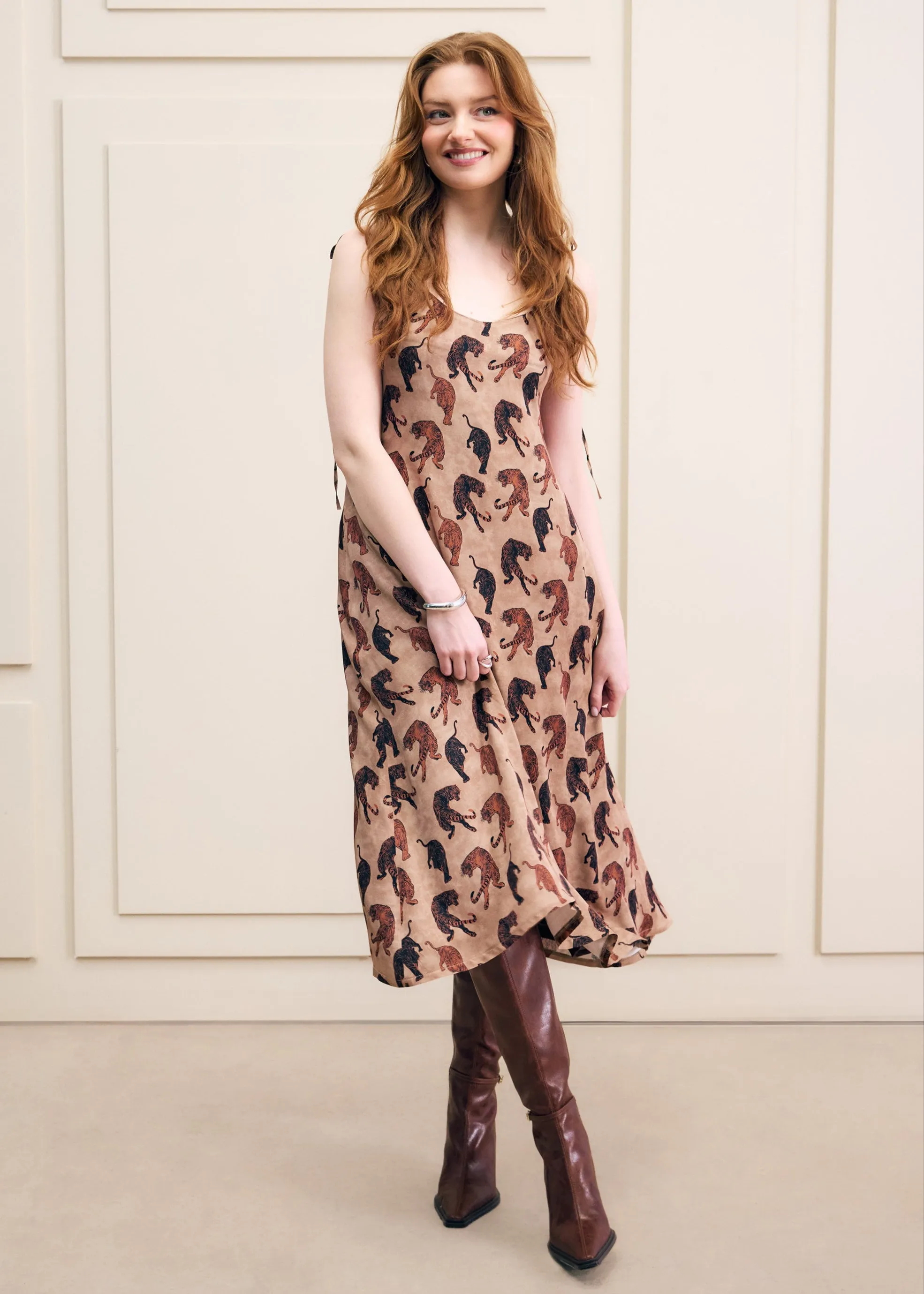 Tiger Print Midi Dress sold by Hilary Macmillan