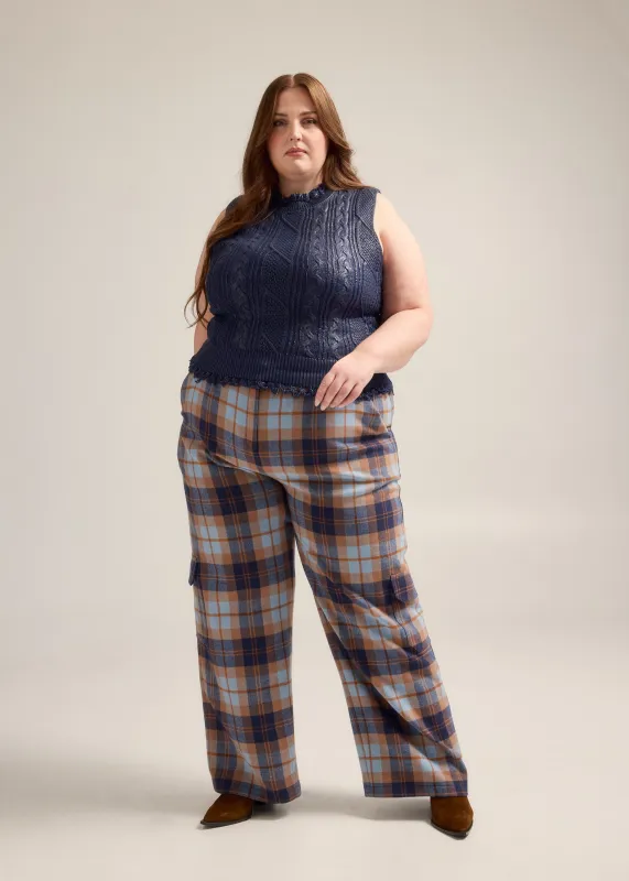 Blue Plaid Cargo Pants sold by Hilary Macmillan