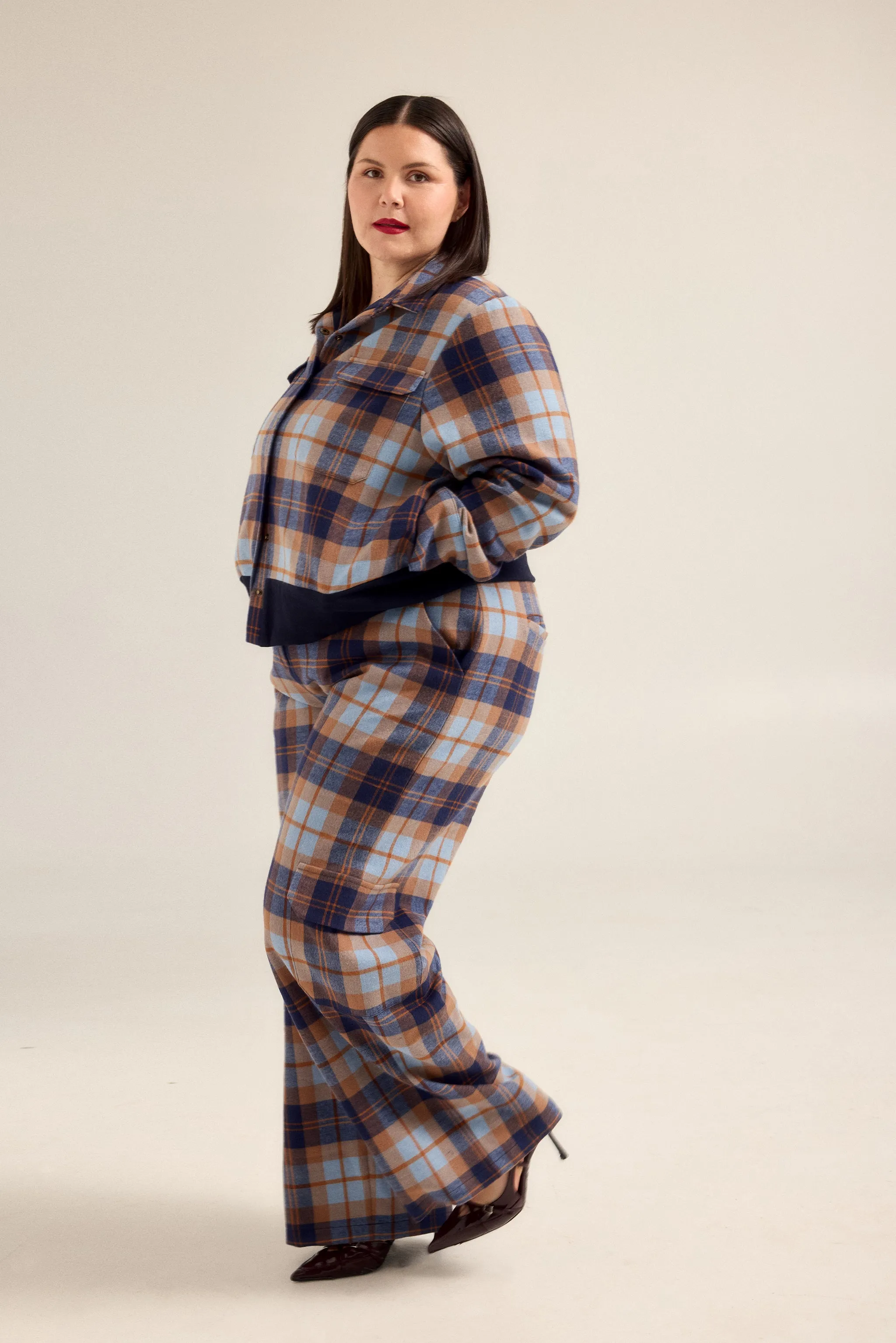 Blue Plaid Cargo Pants sold by Hilary Macmillan product image thumbnail 2