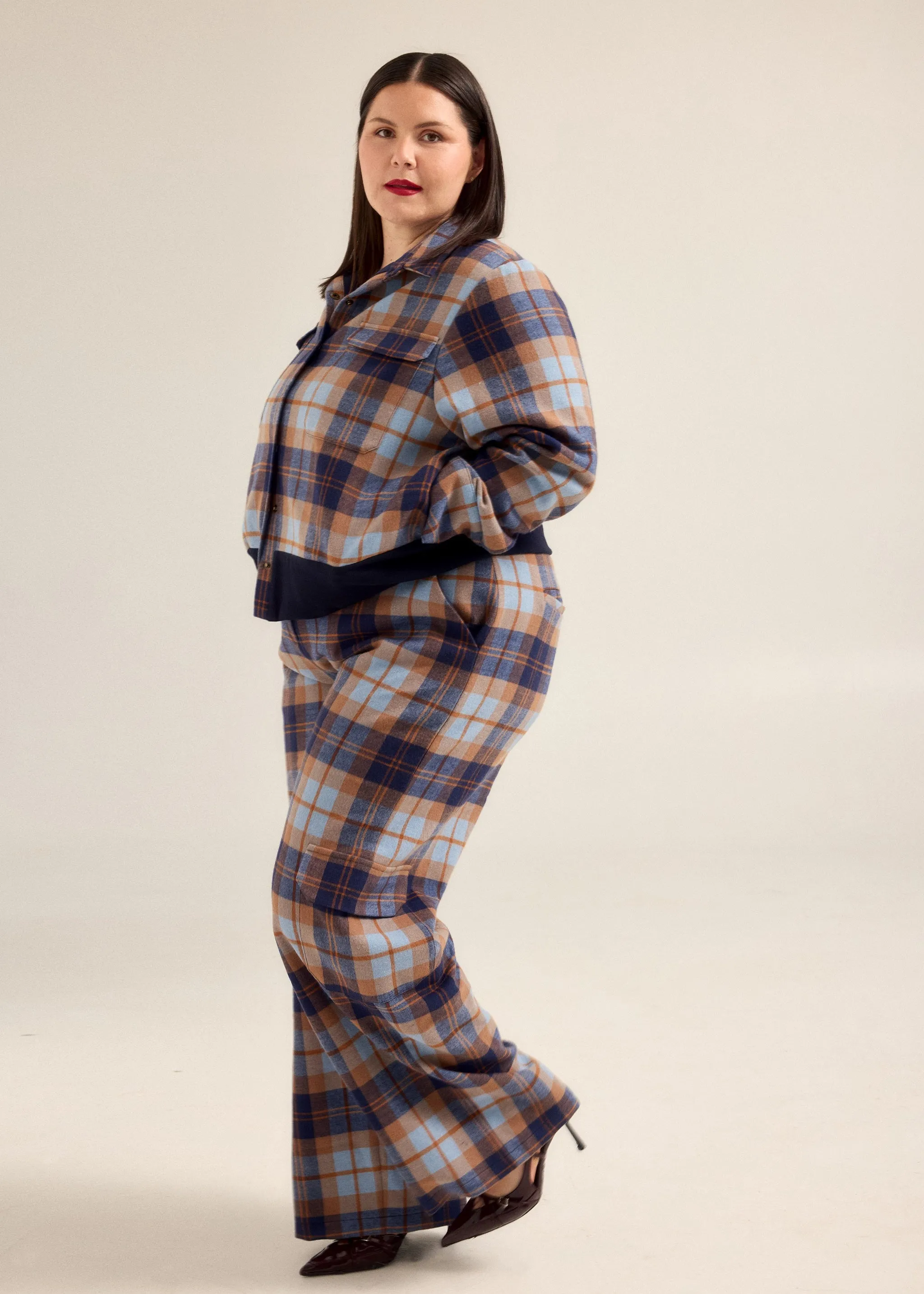 Blue Plaid Bomber Jacket sold by Hilary Macmillan