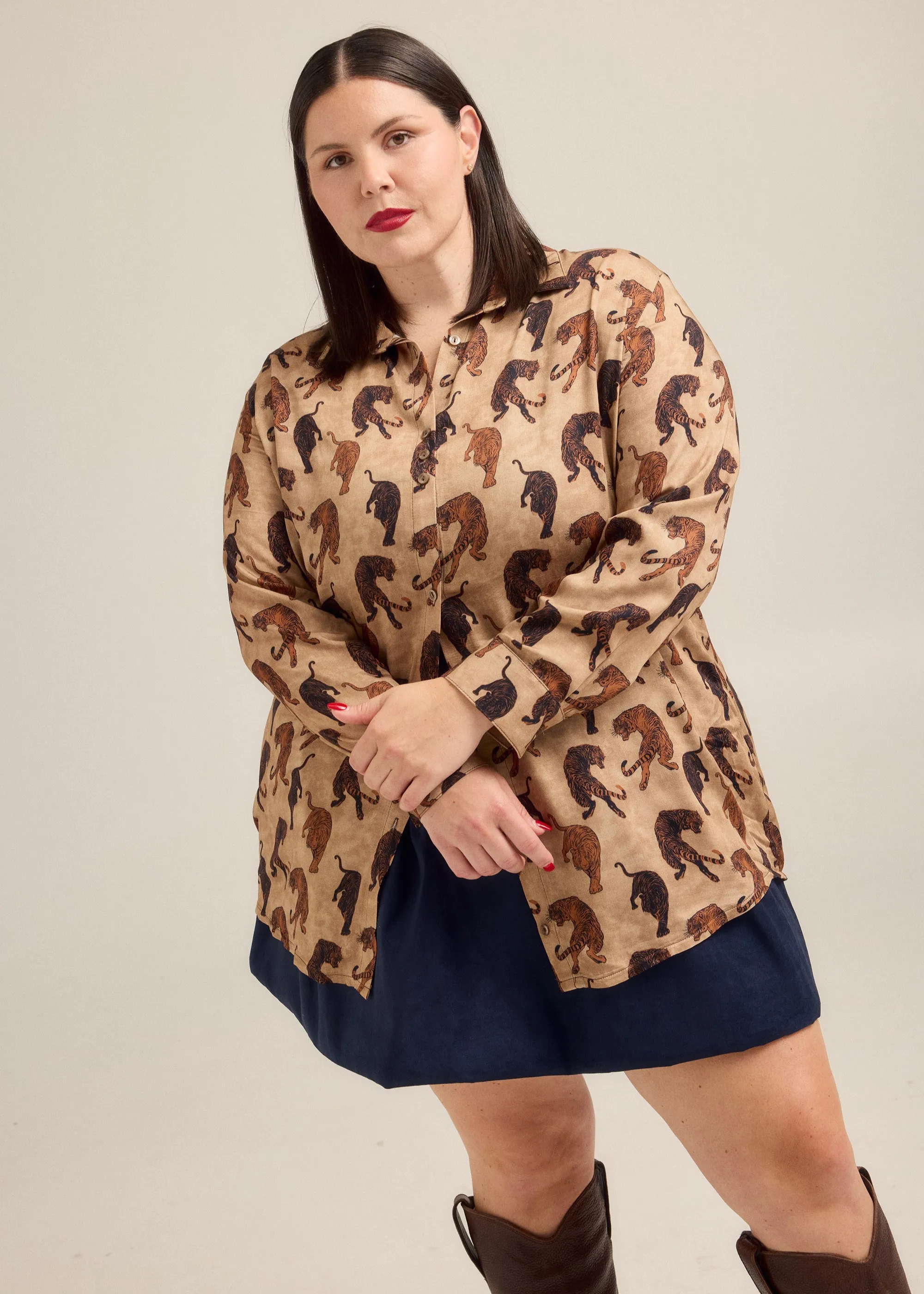 Suede Bubble Hem Skirt sold by Hilary Macmillan product image thumbnail 4