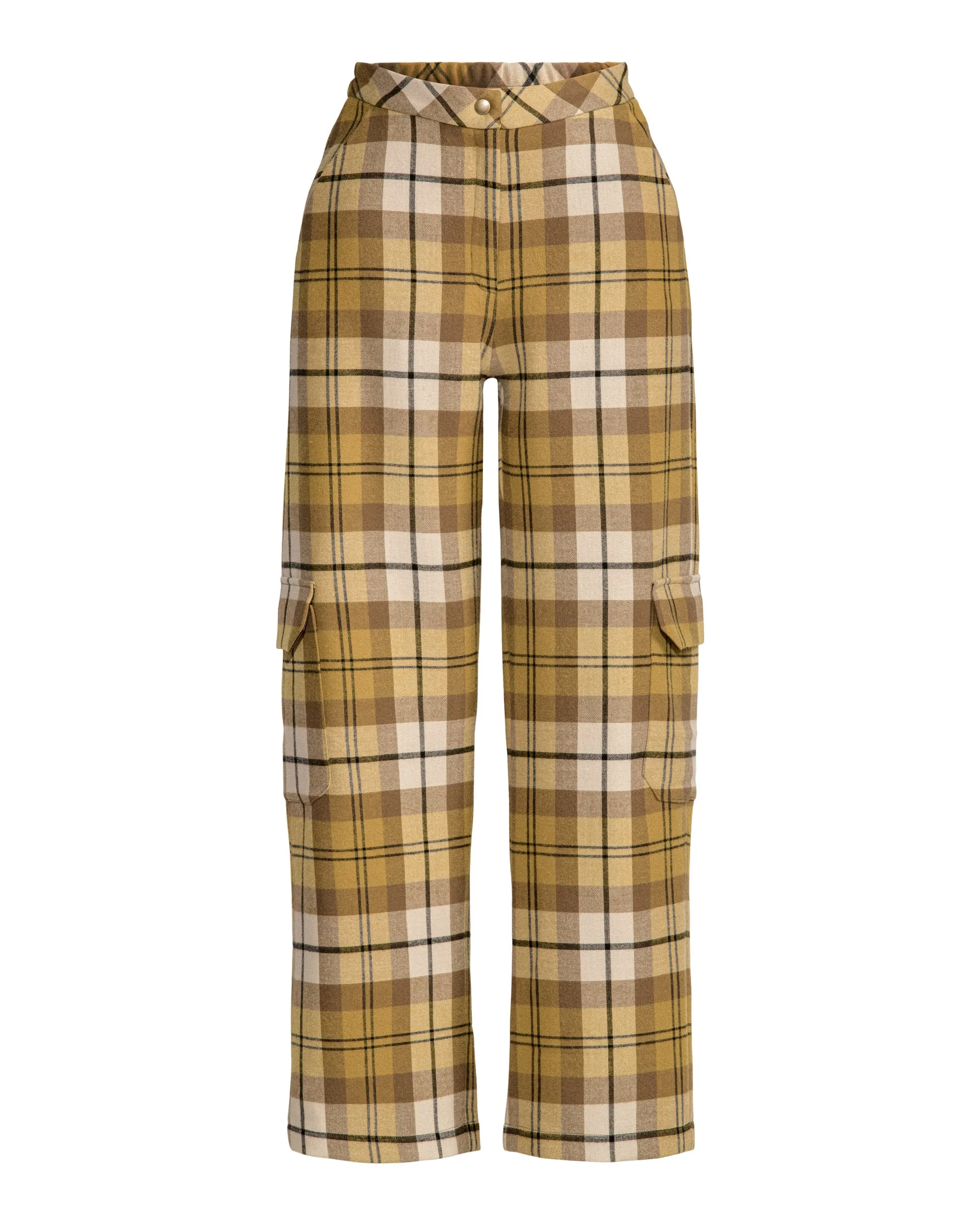 Olive Oil Plaid Cargo Pants sold by Hilary Macmillan product image thumbnail 3