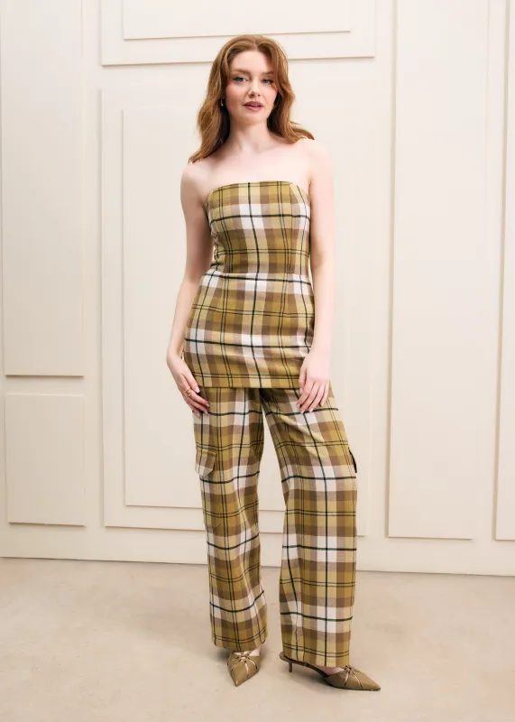 Olive Oil Plaid Cargo Pants sold by Hilary Macmillan