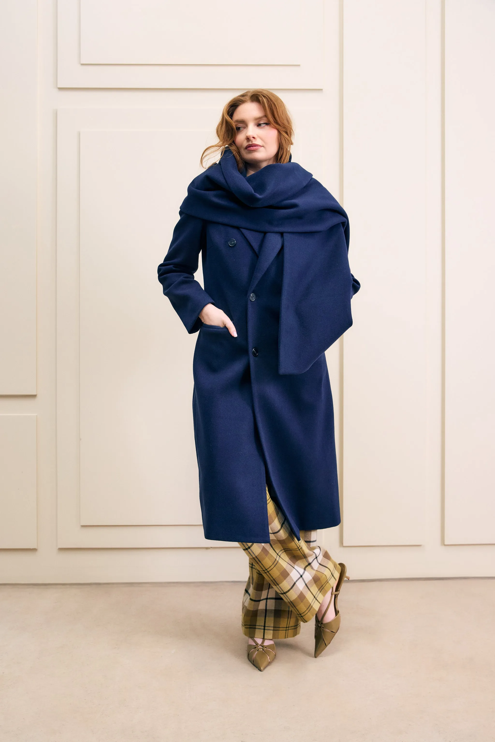 Navy PeaCoat with Detachable Scarf sold by Hilary Macmillan product image thumbnail 2