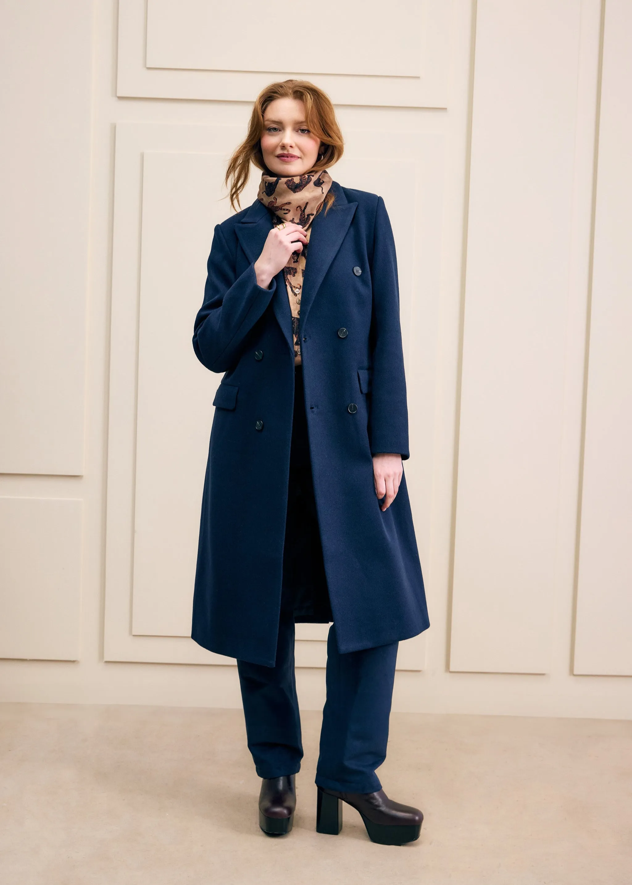 Navy PeaCoat with Detachable Scarf sold by Hilary Macmillan