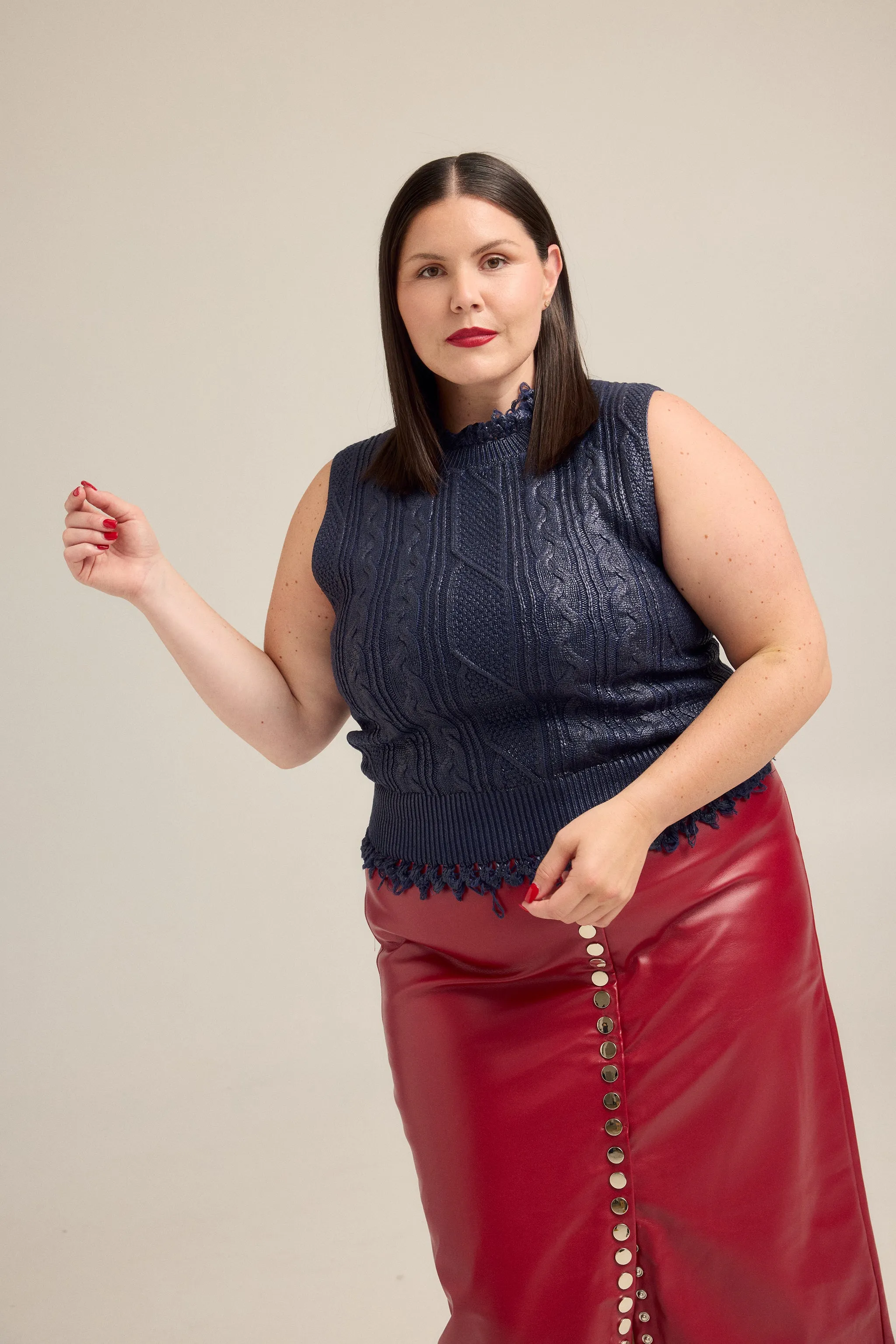 Navy Sweater Vest sold by Hilary Macmillan product image thumbnail 2