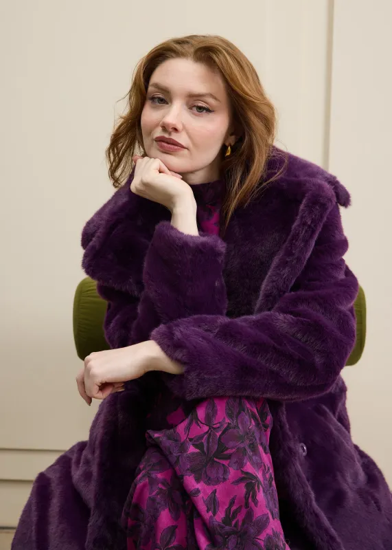 Maxi Faux Fur Teddy Coat made by Hilary Macmillan