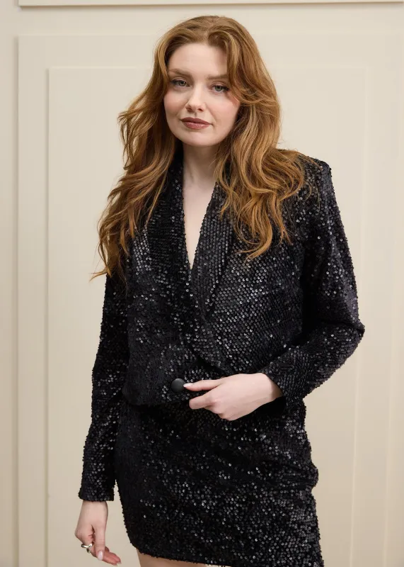 Cropped Sequin Blazer sold by Hilary Macmillan