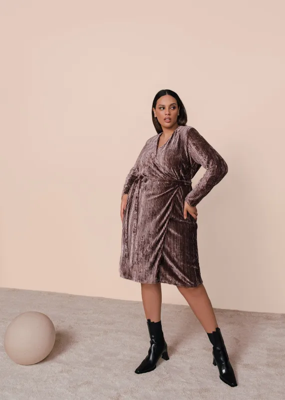 Velvet Wrap Dress made by Hilary Macmillan