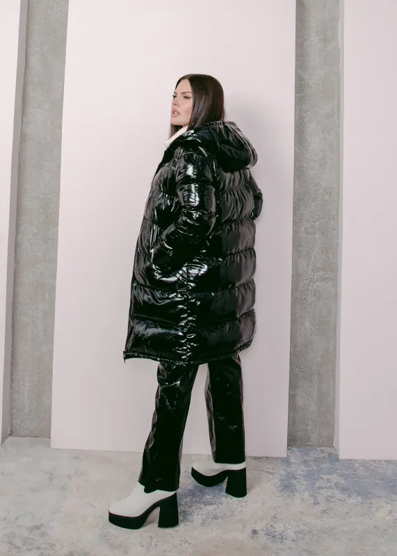 Patent Hooded Puffer sold by Hilary Macmillan