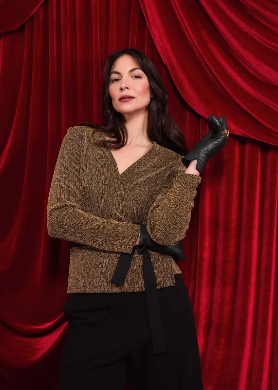 Golden Wrap Top made by Hilary Macmillan