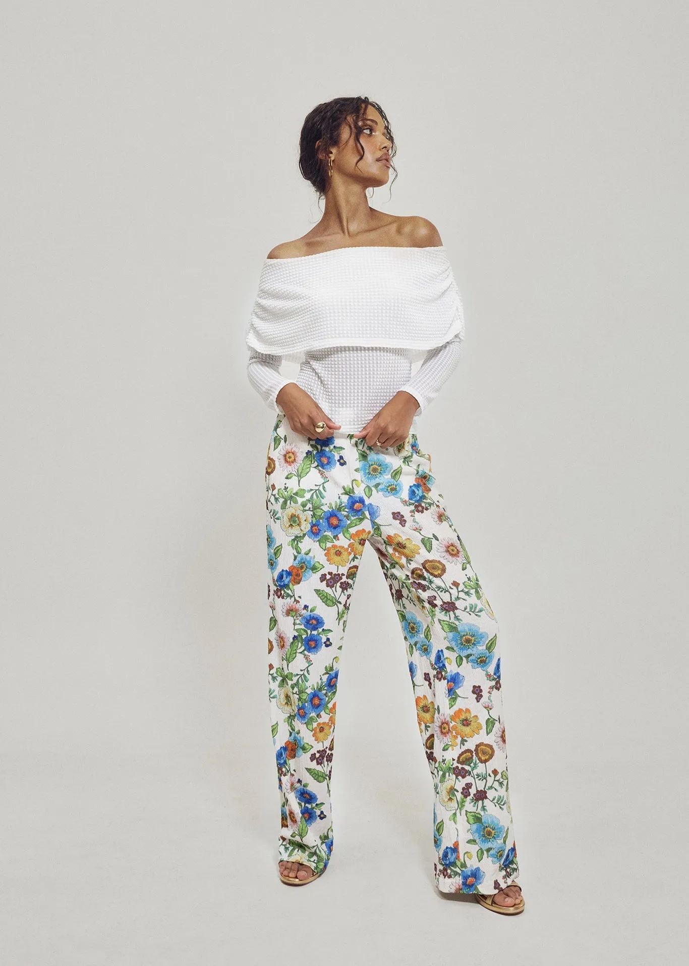 Antique Floral Wide Leg Pants sold by Hilary Macmillan