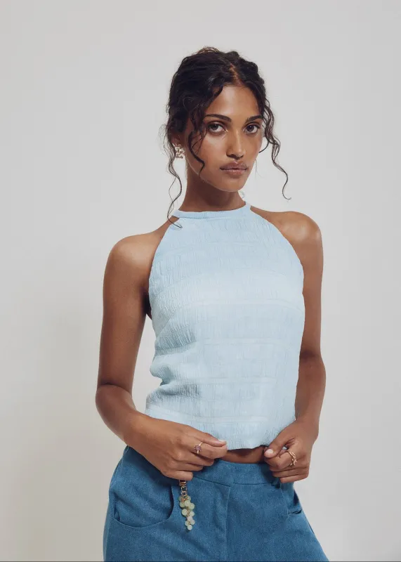 Ruched Chiffon Halter Top made by Hilary Macmillan