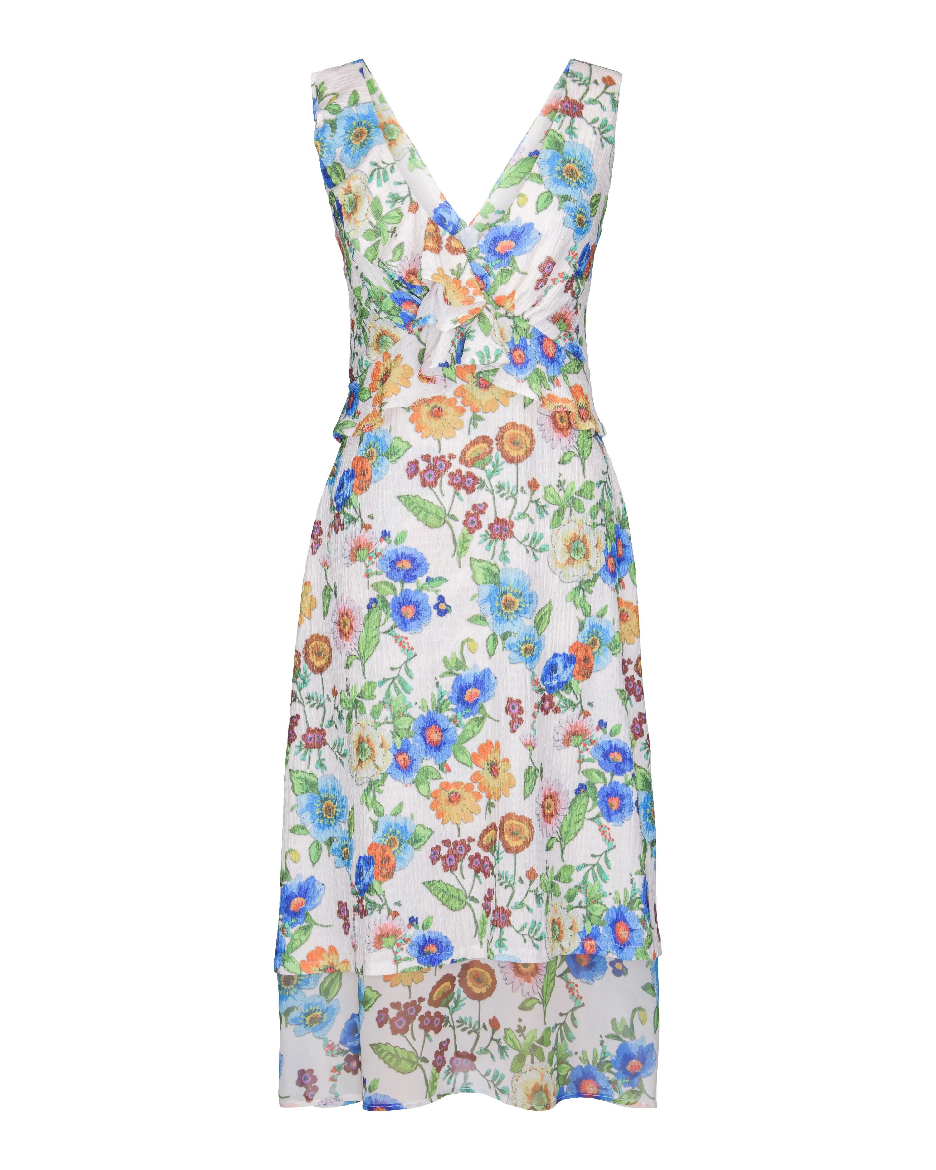 Antique Floral Ruffle Midi Dress sold by Hilary Macmillan product image thumbnail 2