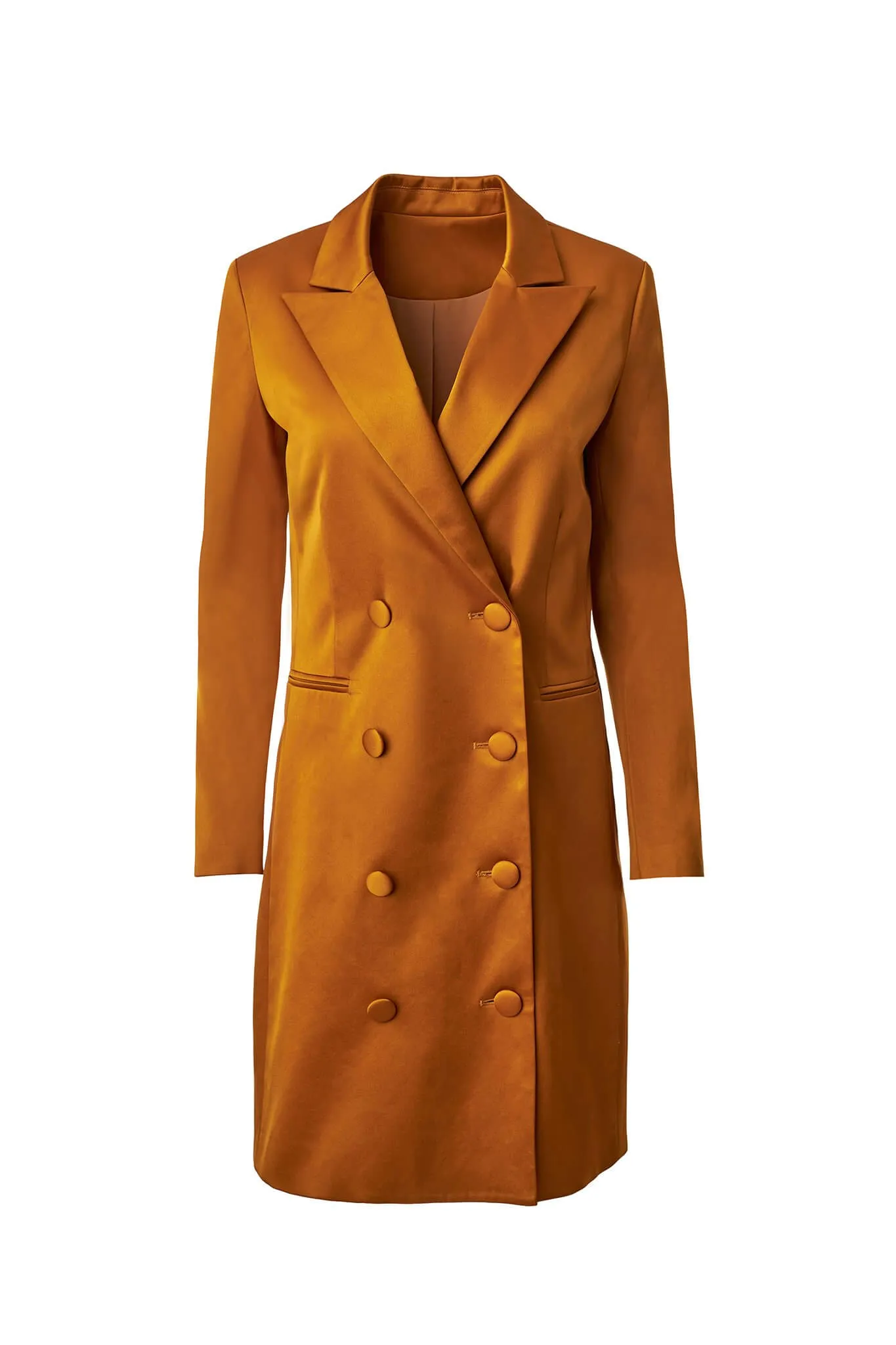 Cognac Double Breasted Blazer sold by Hilary Macmillan