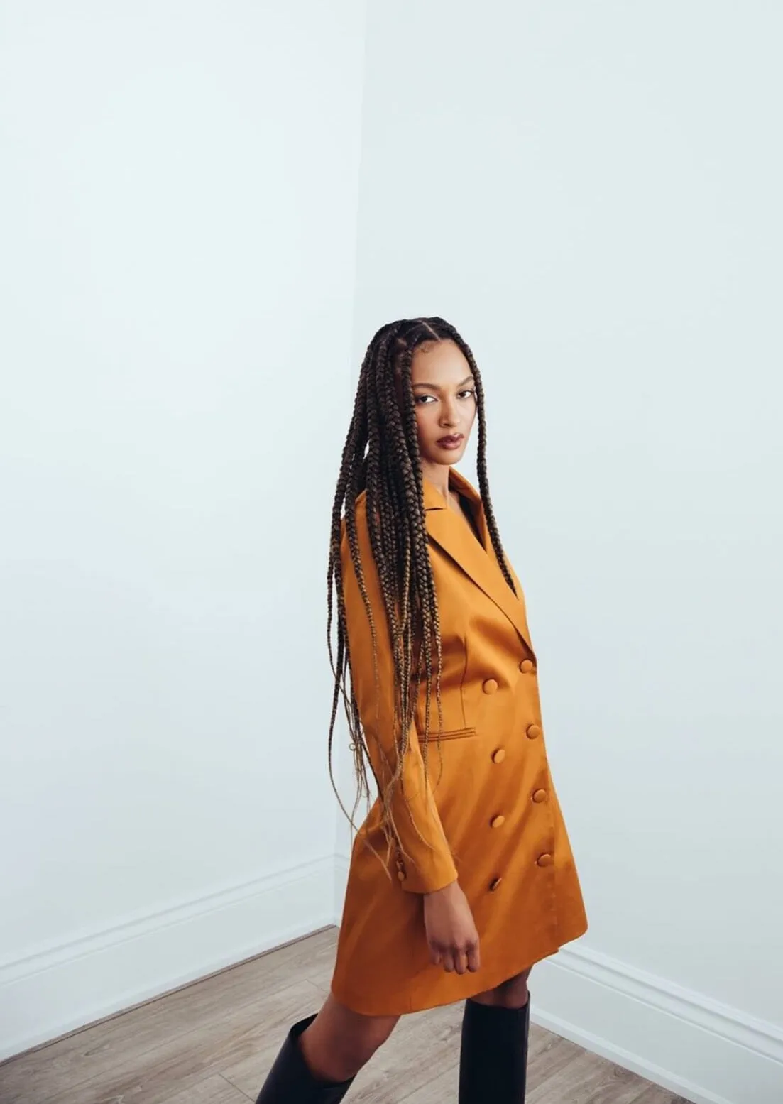 Cognac Double Breasted Blazer sold by Hilary Macmillan product image thumbnail 2