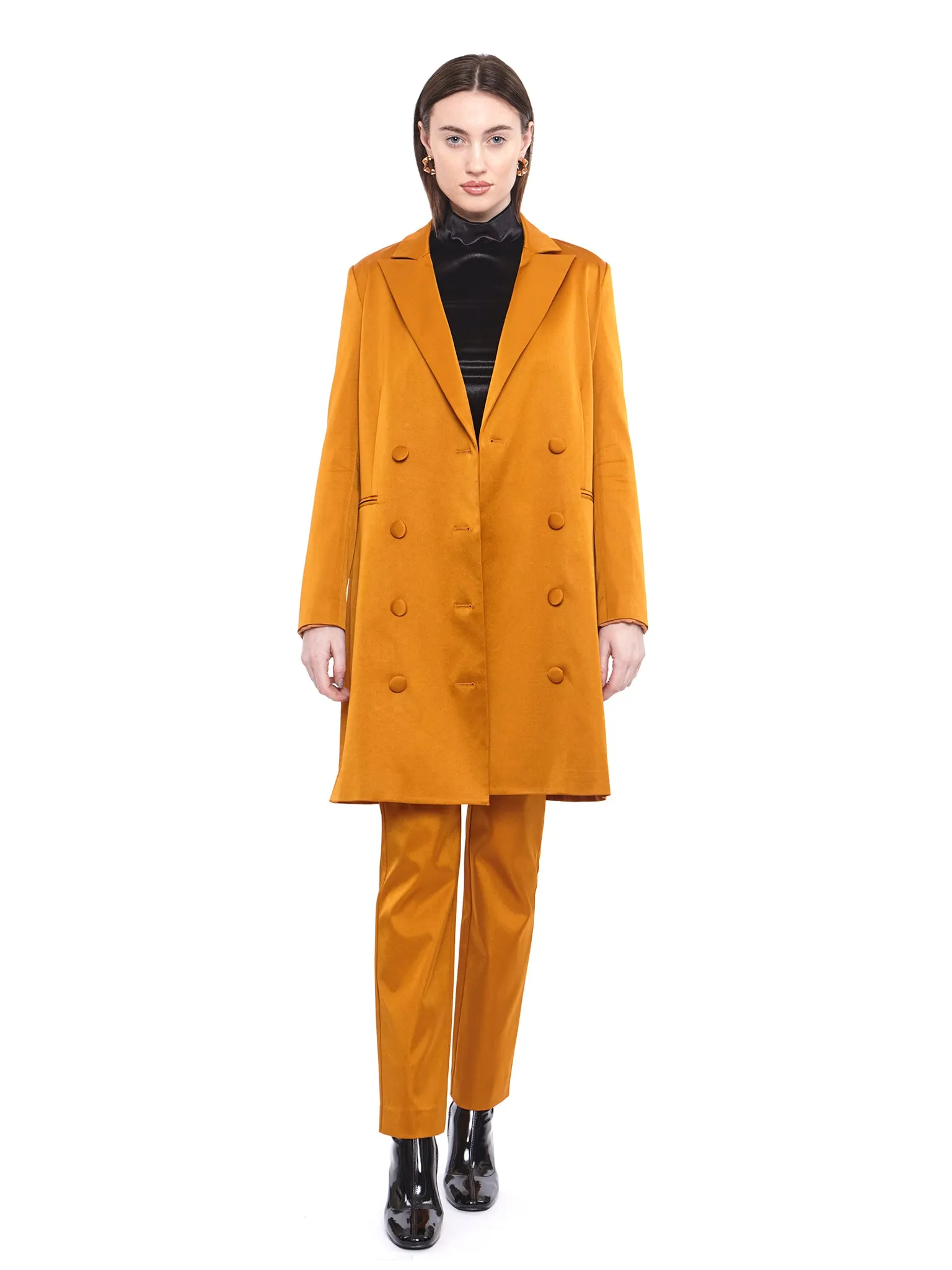 Cognac Double Breasted Blazer sold by Hilary Macmillan product image thumbnail 4