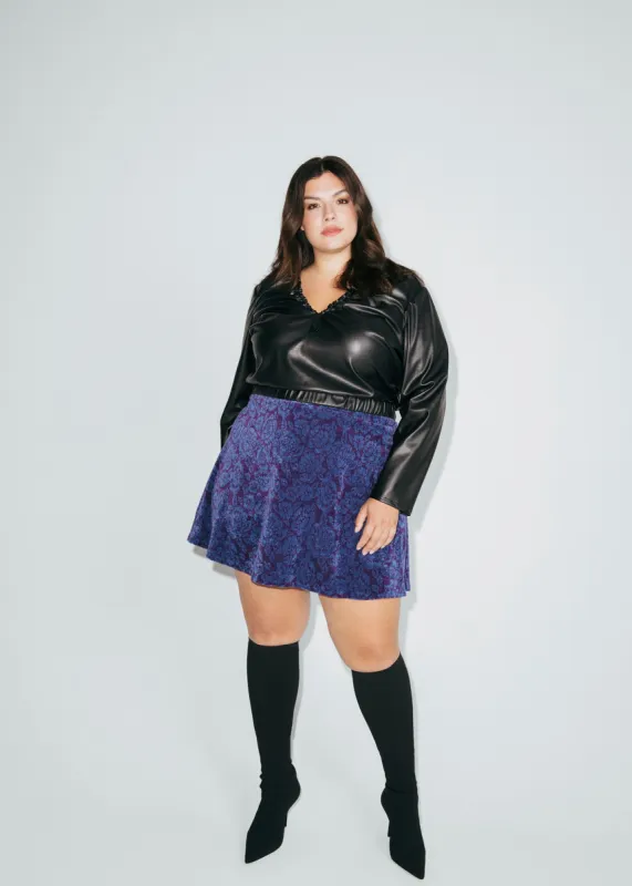 Ruched 'Leather' Crop Top sold by Hilary Macmillan