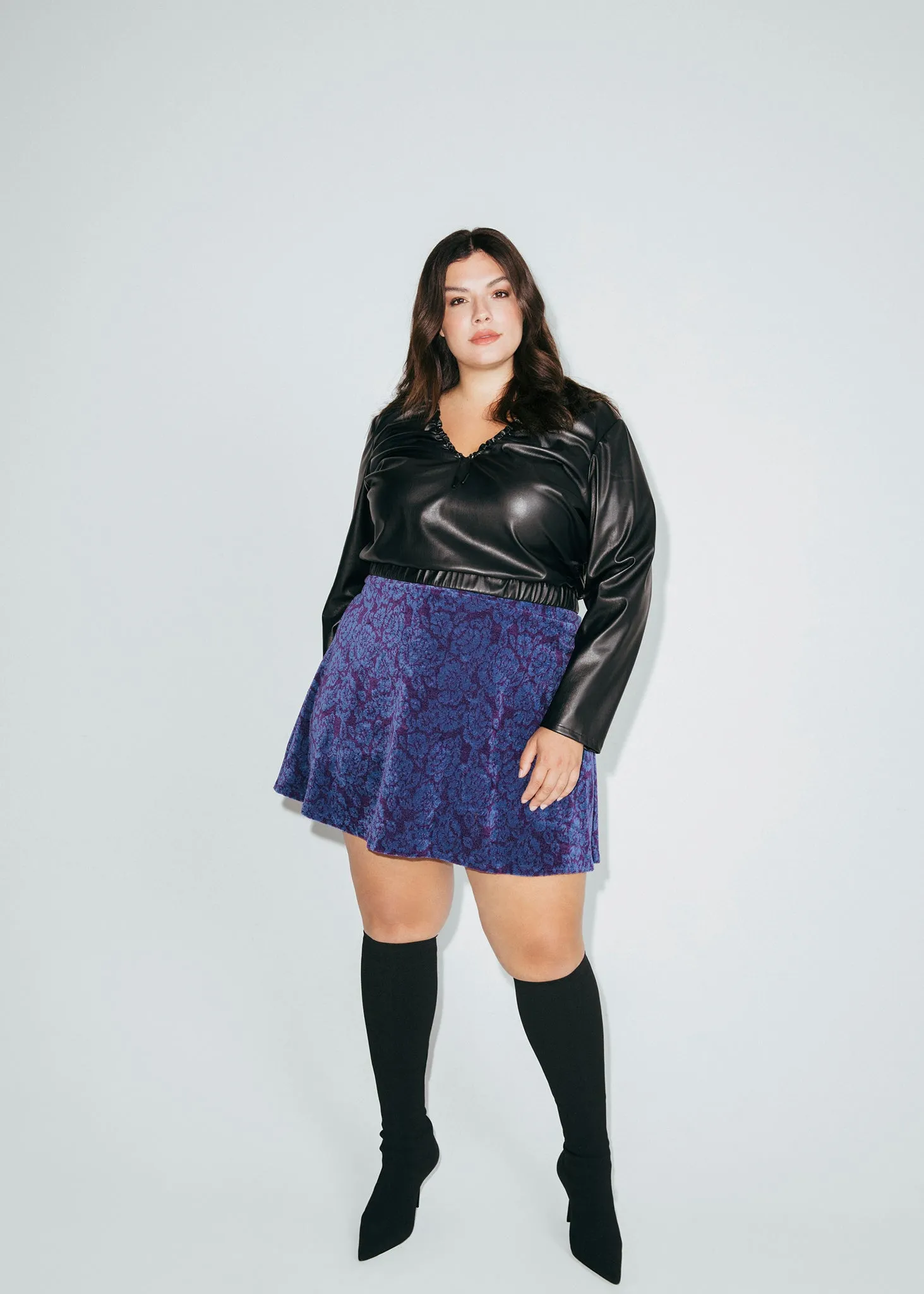 Ruched 'Leather' Crop Top sold by Hilary Macmillan