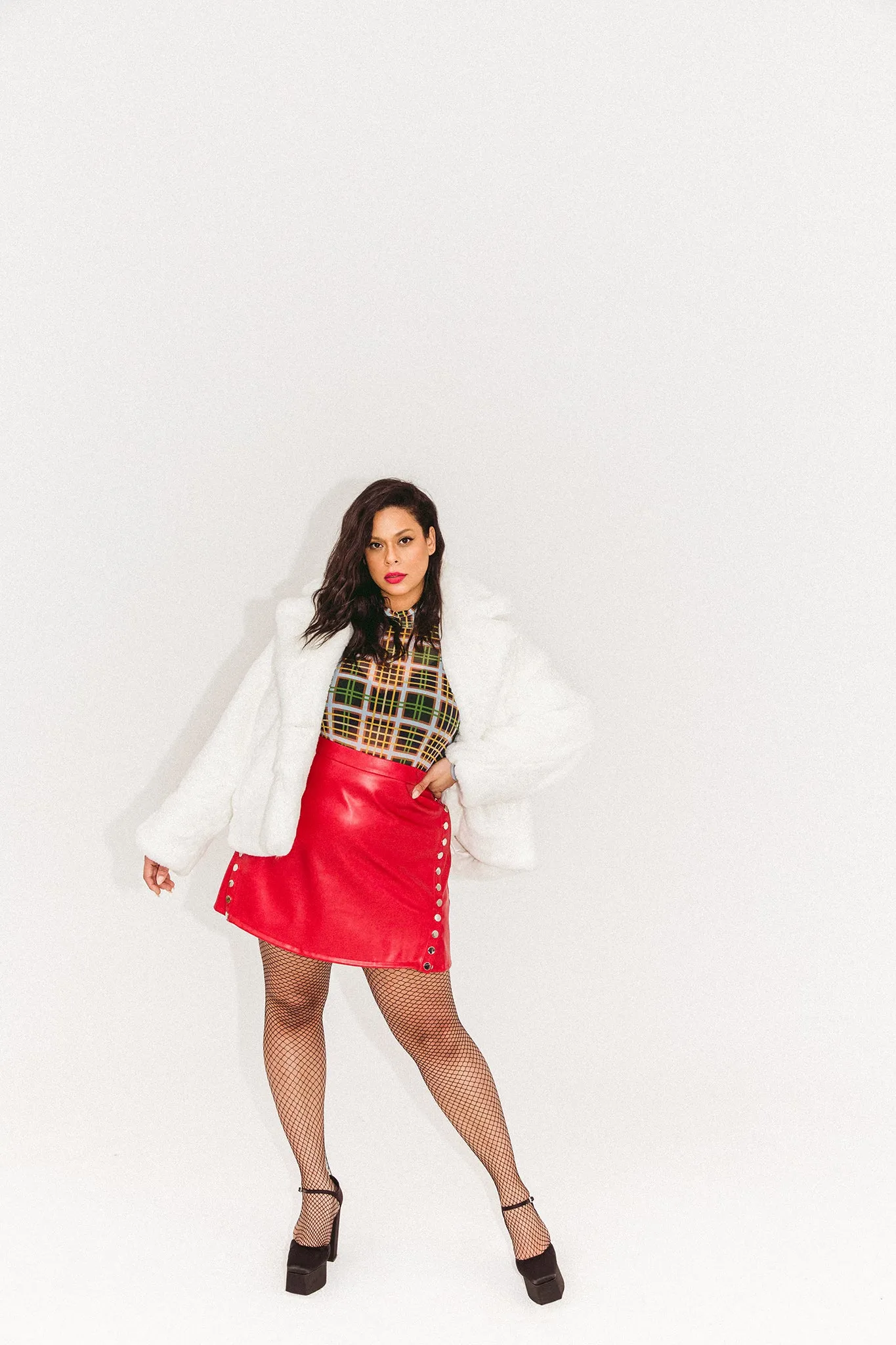 White Faux Fur Jacket sold by Hilary Macmillan product image thumbnail 3