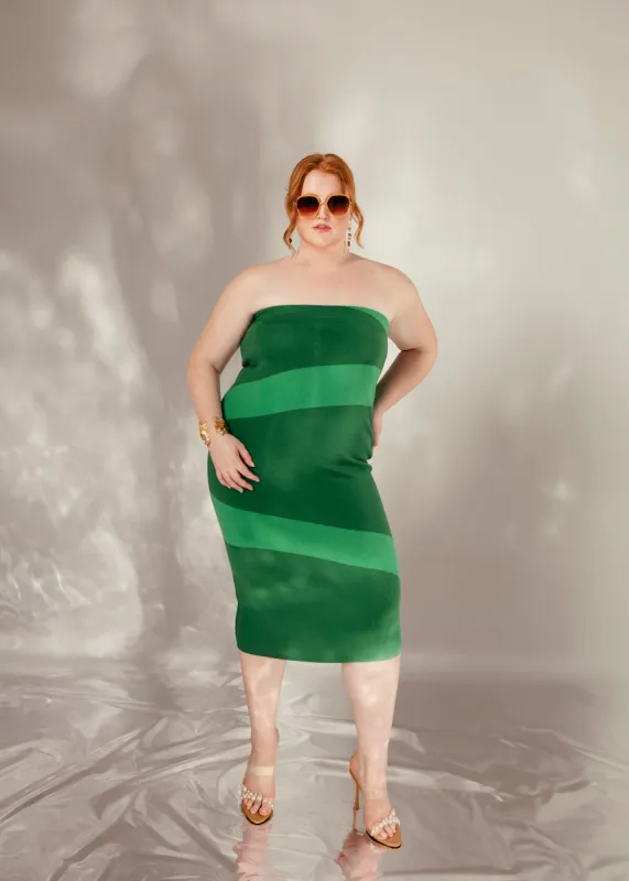 Two Tone Strapless Knit Dress made by Hilary Macmillan