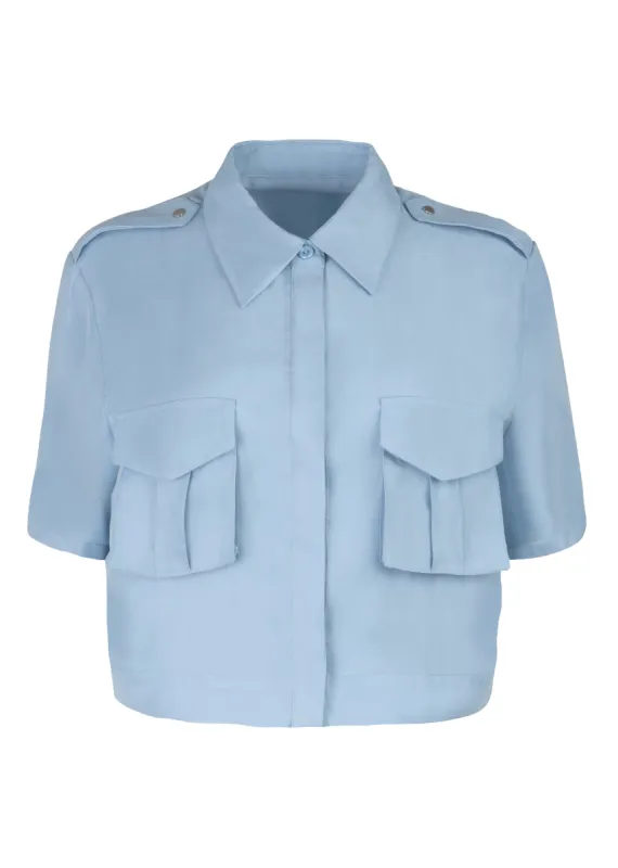 Cropped Safari Blouse made by Hilary Macmillan