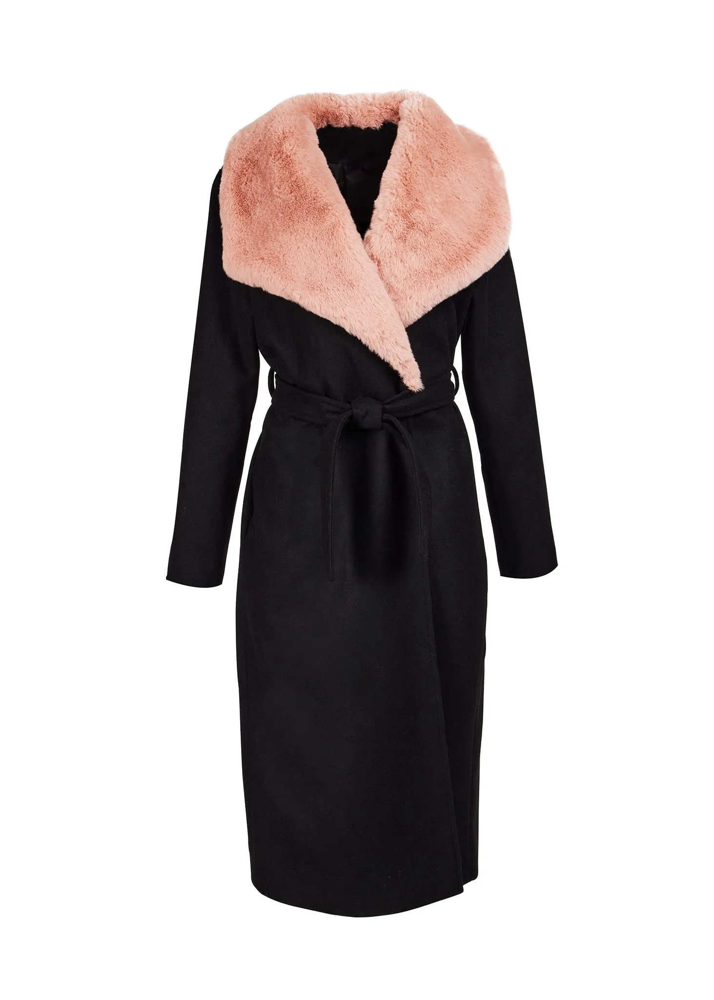 Faux Fur Collar Wrap Coat sold by Hilary Macmillan product image thumbnail 2