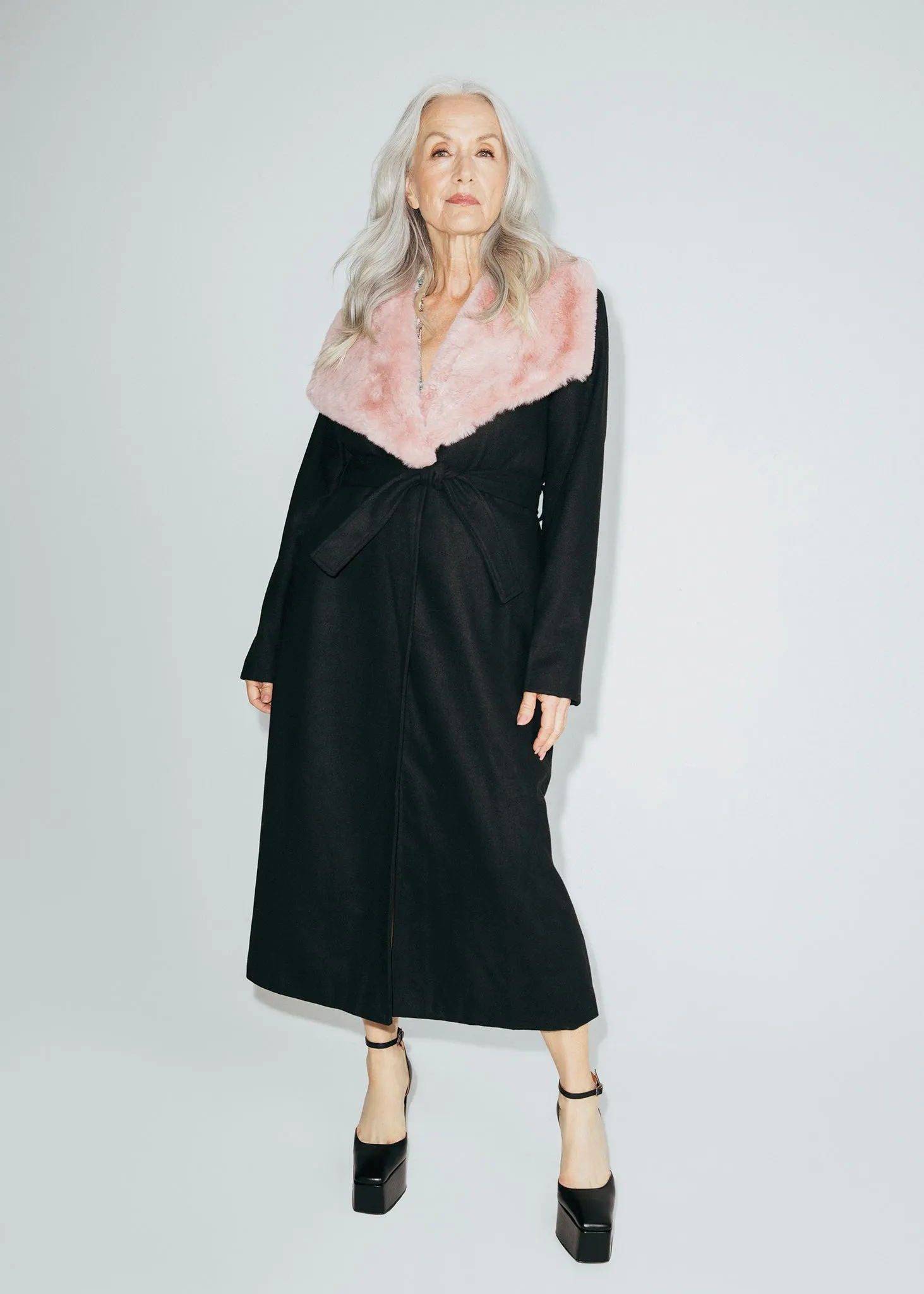 Faux Fur Collar Wrap Coat sold by Hilary Macmillan