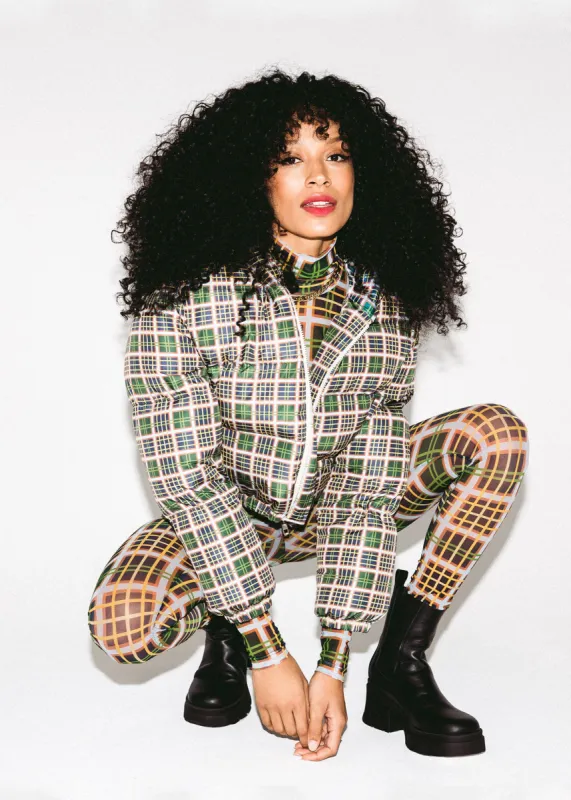 Plaid Printed Puffer made by Hilary Macmillan