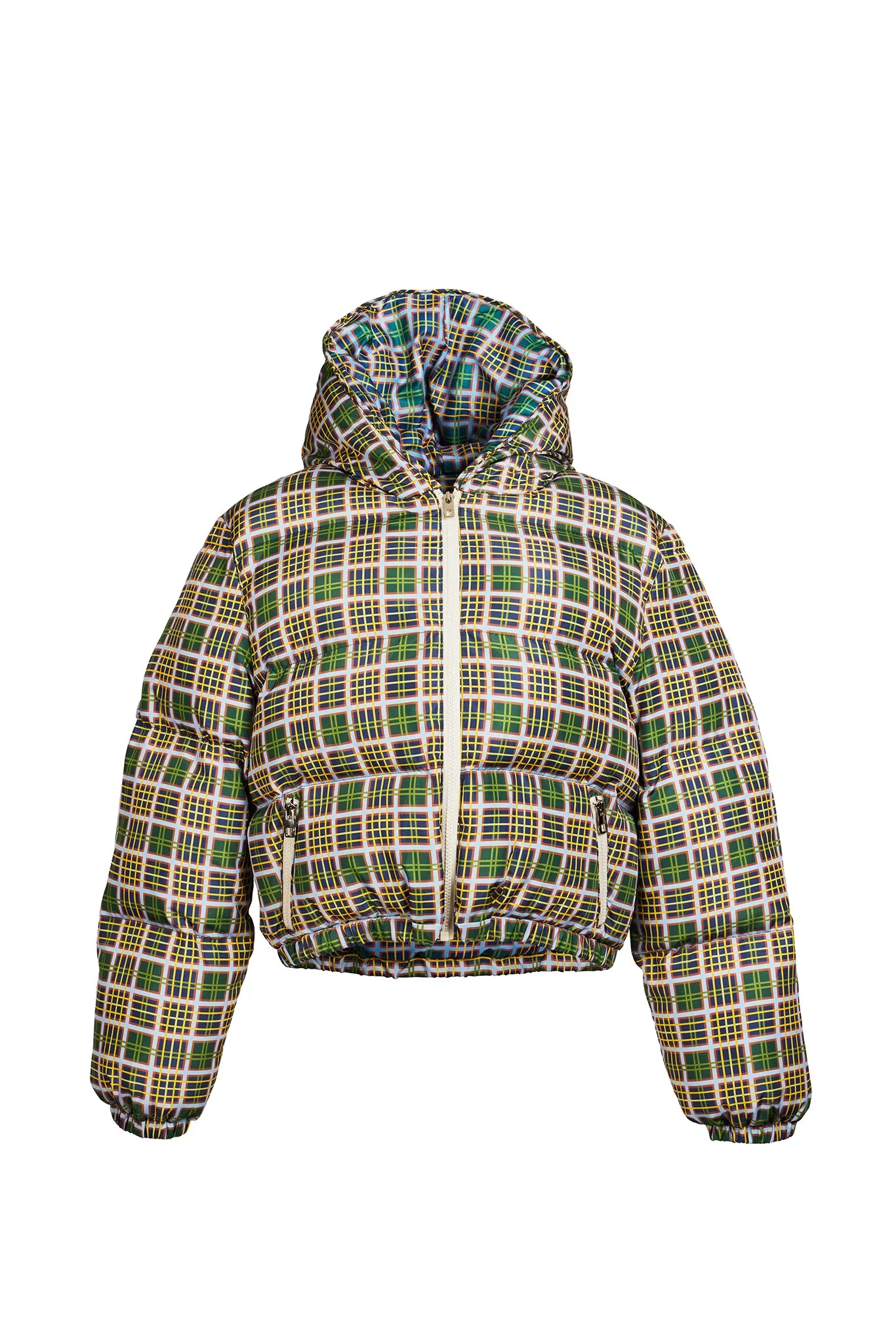 Plaid Printed Puffer sold by Hilary Macmillan product image thumbnail 4