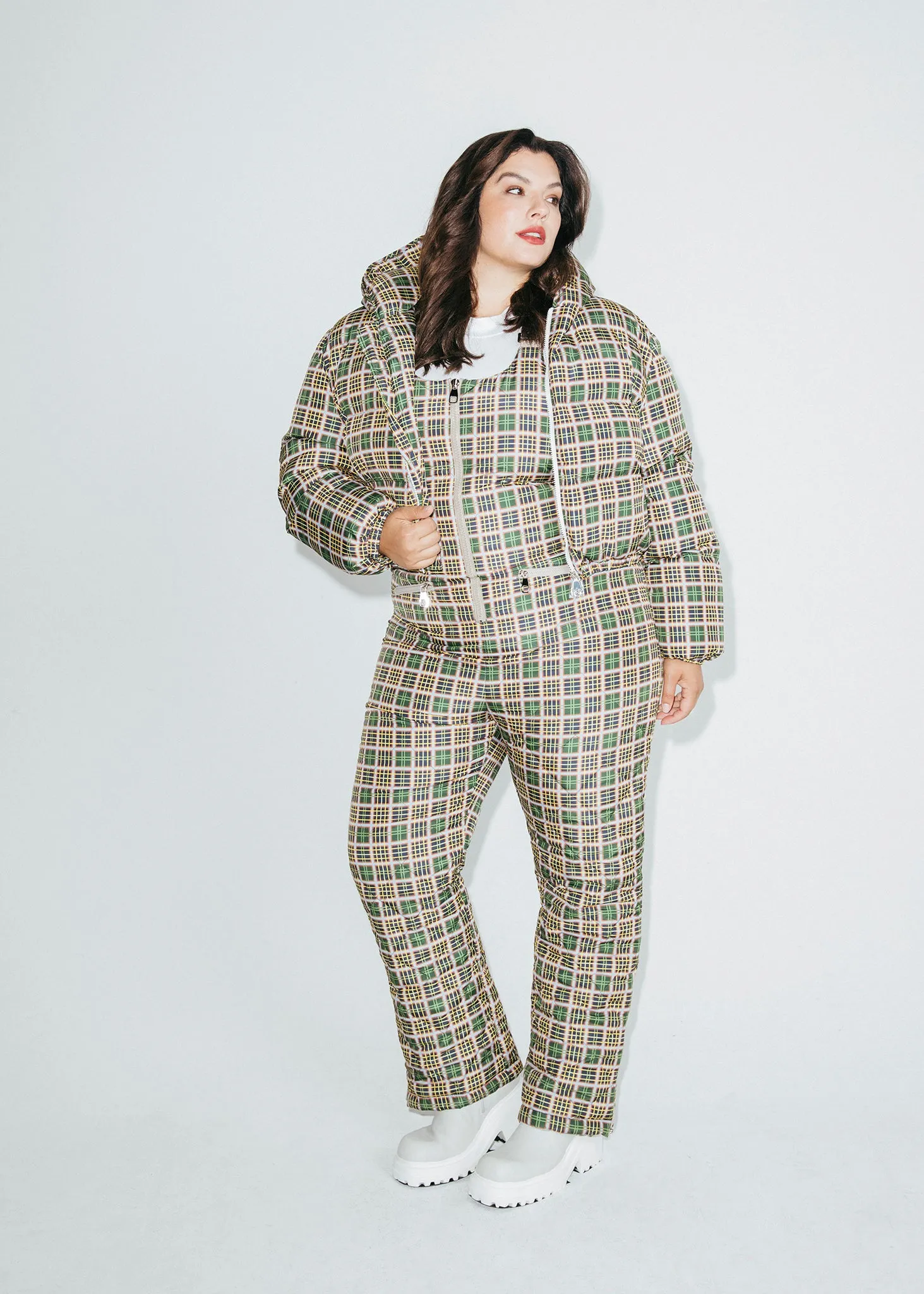 Plaid Printed Puffer sold by Hilary Macmillan product image thumbnail 2