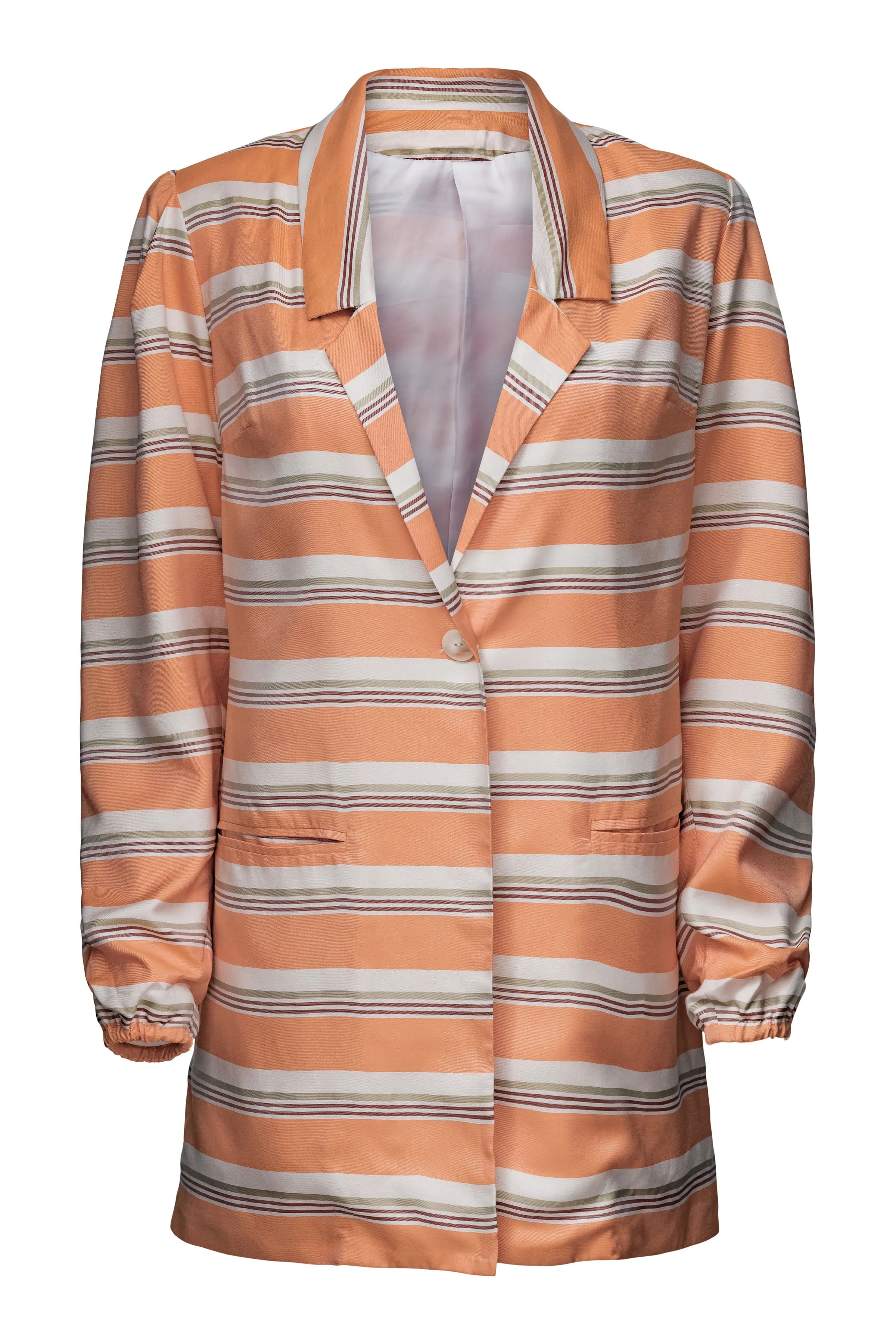 Striped Puff Sleeve Blazer sold by Hilary Macmillan product image thumbnail 3