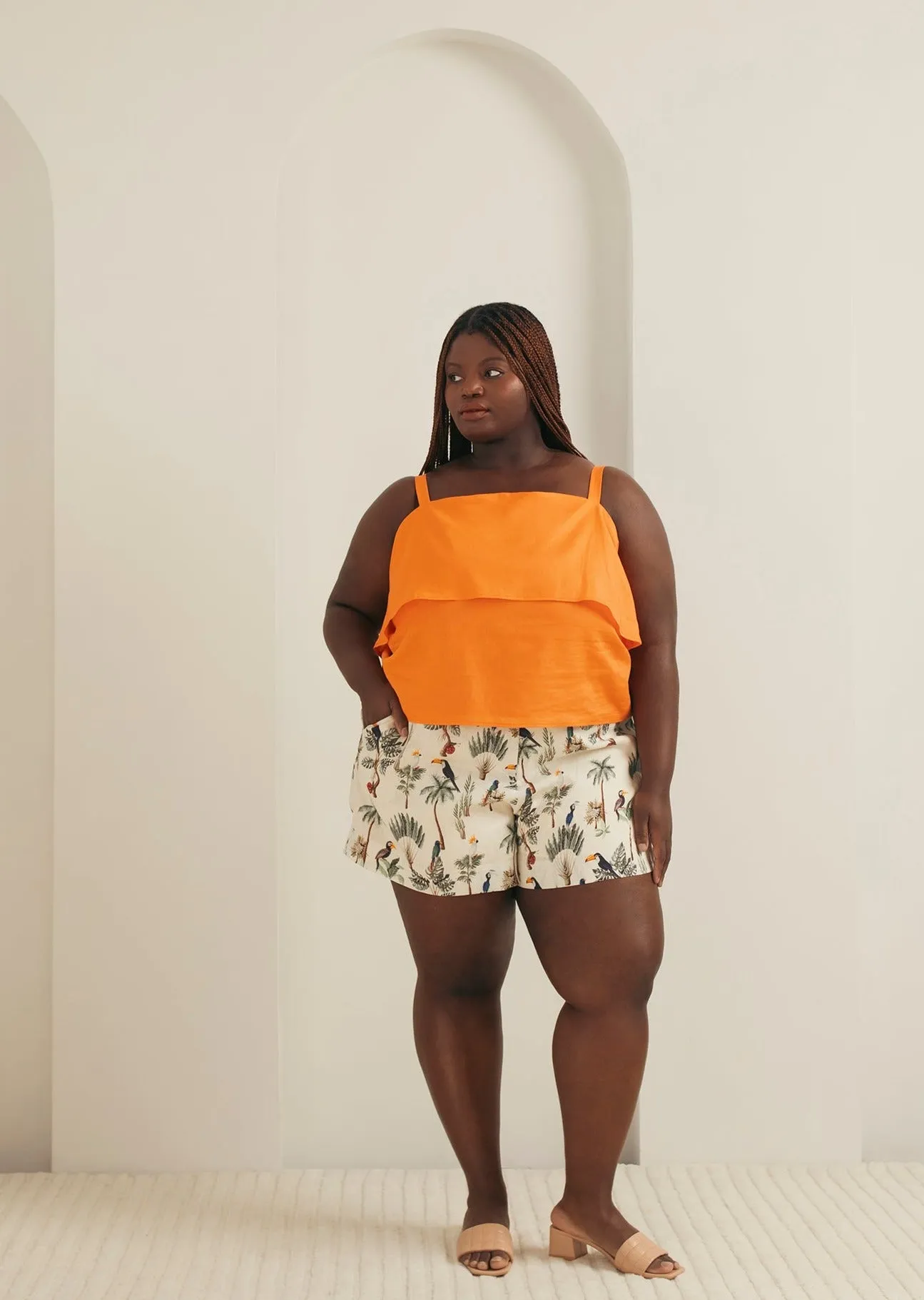 Double Layer Linen Tank Top sold by Hilary Macmillan