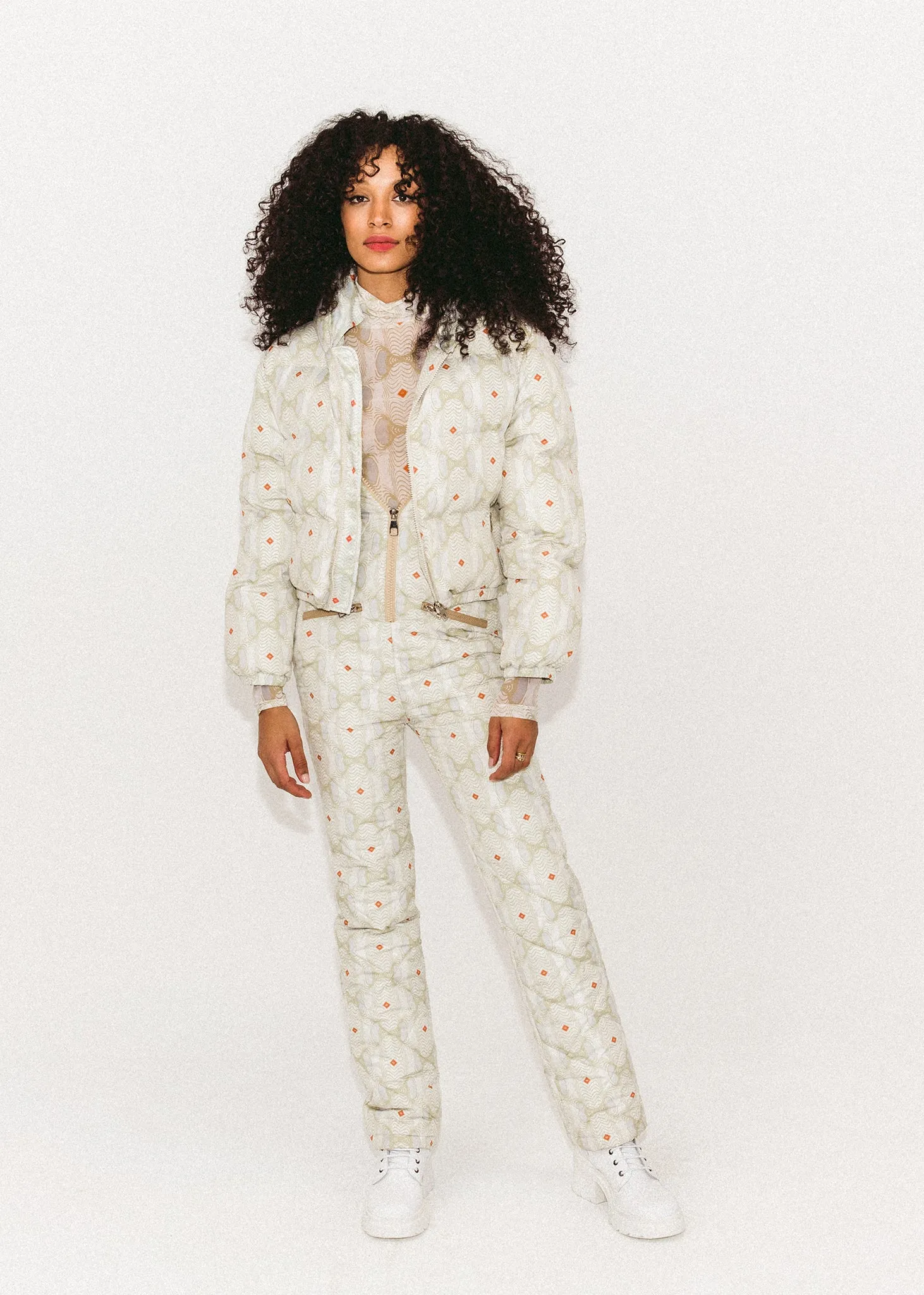 Cropped Printed Puffer sold by Hilary Macmillan