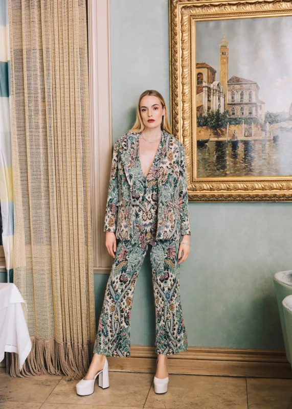 Jacquard Floral Pants made by Hilary Macmillan