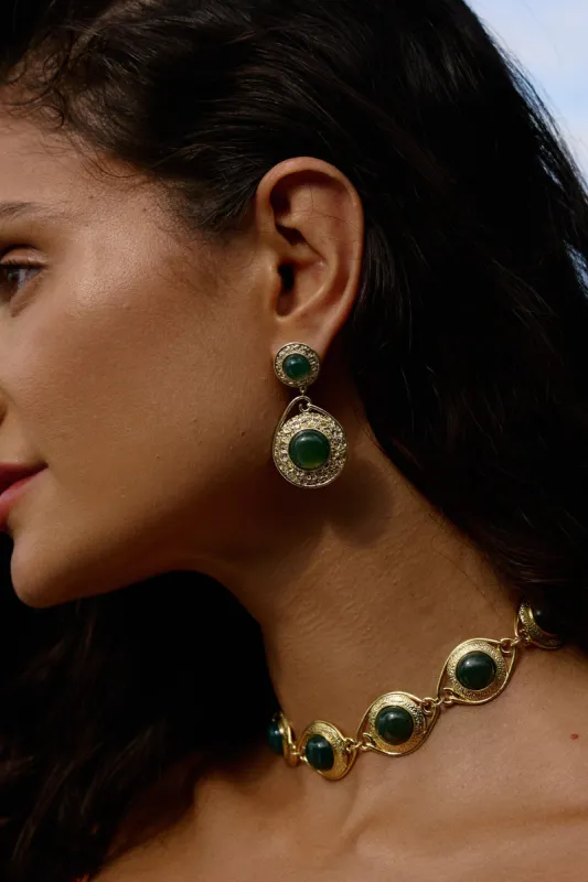 Copacabana Earrings in Indian Agate sold by Bydee