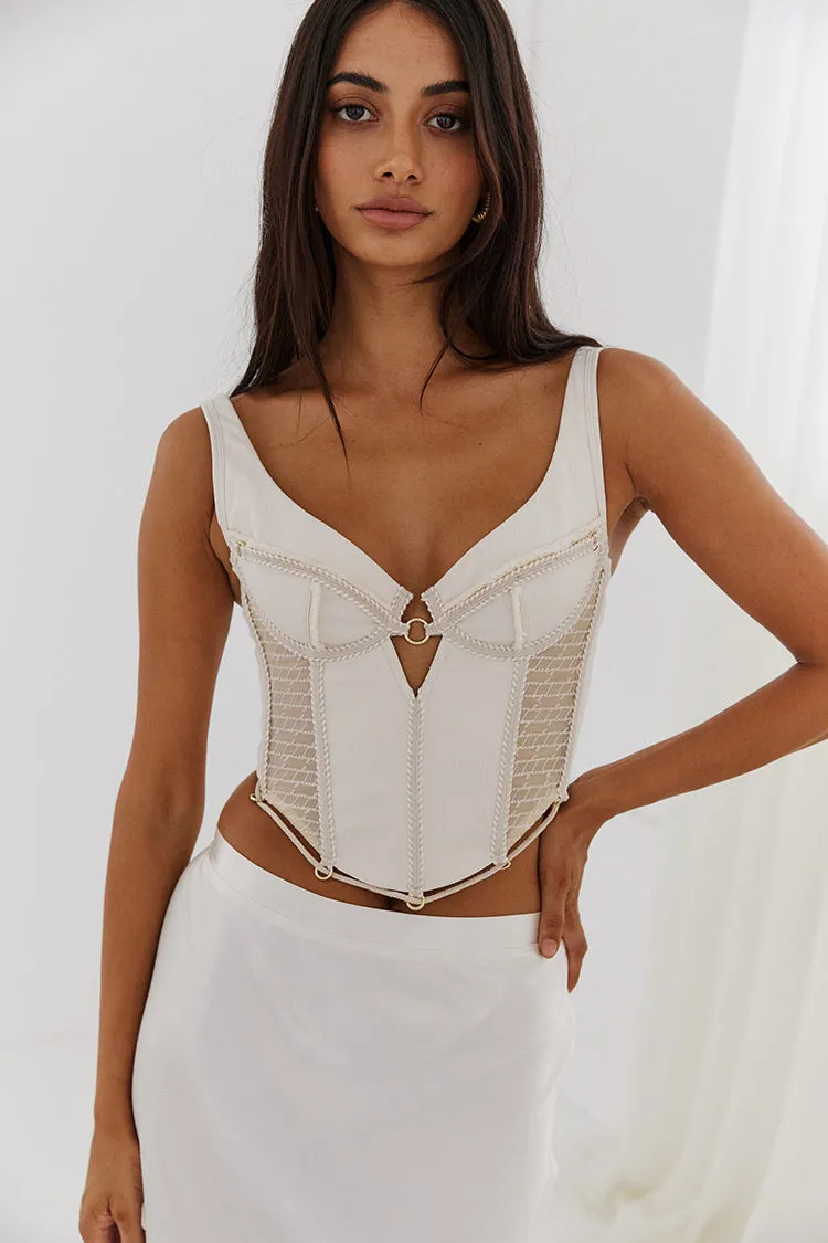 Ebony Corset in Pearl sold by Bydee product image thumbnail 4