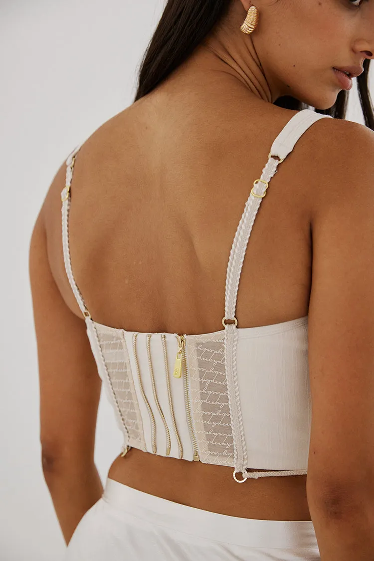 Ebony Corset in Pearl sold by Bydee product image thumbnail 2